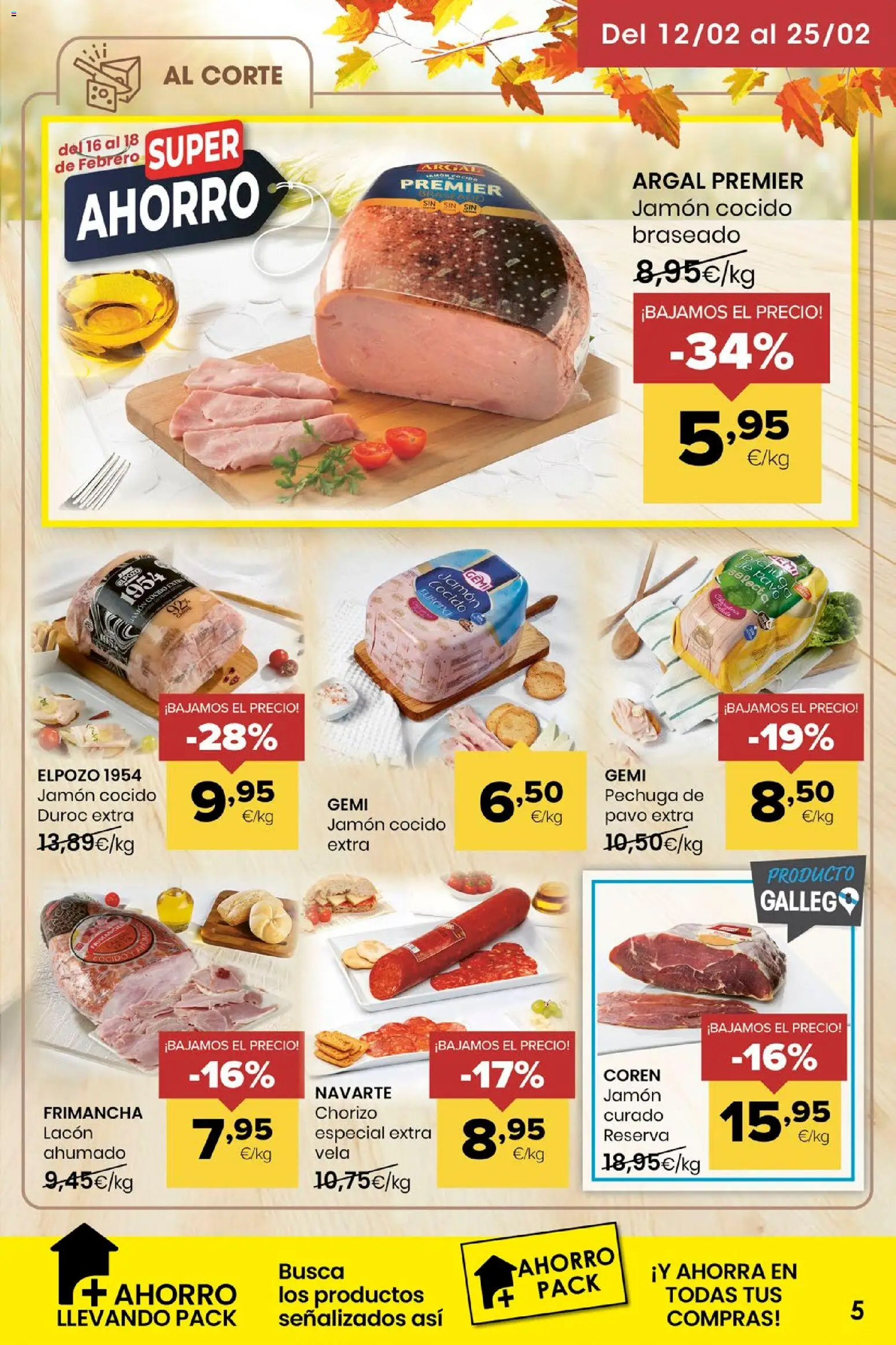Eroski folleto │ válido desde el 12.02.2026 | Página: 5 | Productos: Jamón, Jamón cocido, Vela