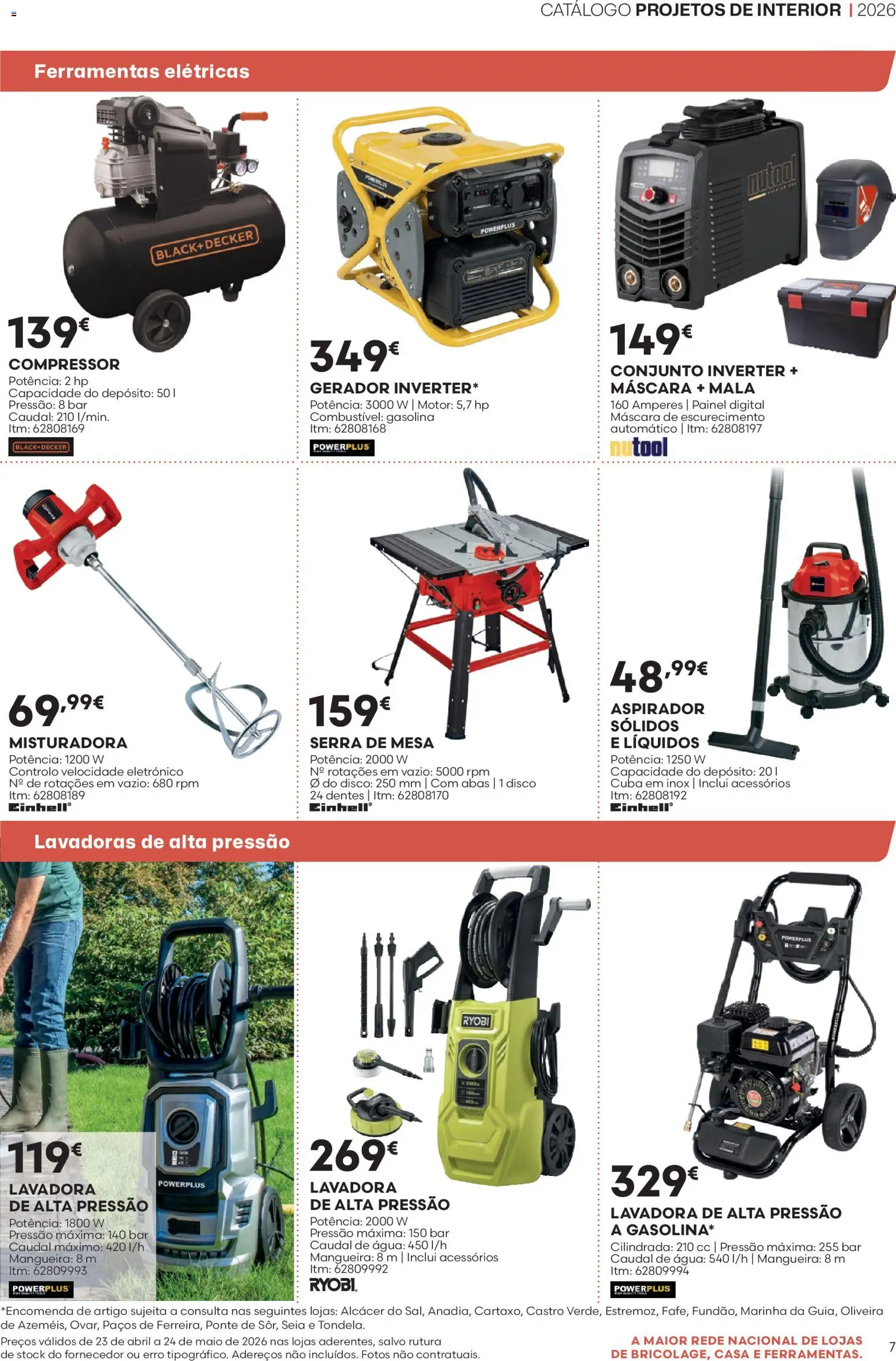 BricoMarché F06 - Folheto Catálogo Projetos de Interior │ válido de 23.04.2026 | Página: 7 | Produtos: Agua, Ferramentas, Mesa, Mangueira