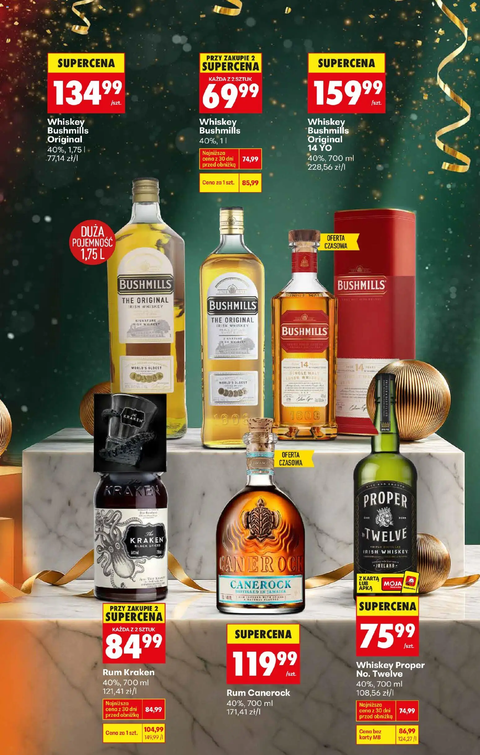 Biedronka gazetka - Czas na toast od 27.12.2025 | Strona: 23 | Produkty: Karta, Rum Kraken, Rum
