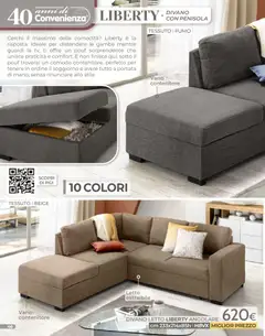 Anteprima del volantino Mondo Convenienza Pocket Gennaio catalogo valido a partire dal 04.01.2026 | Pagina: 46 | Prodotti: Divano letto, Contenitore, Letto, Divano