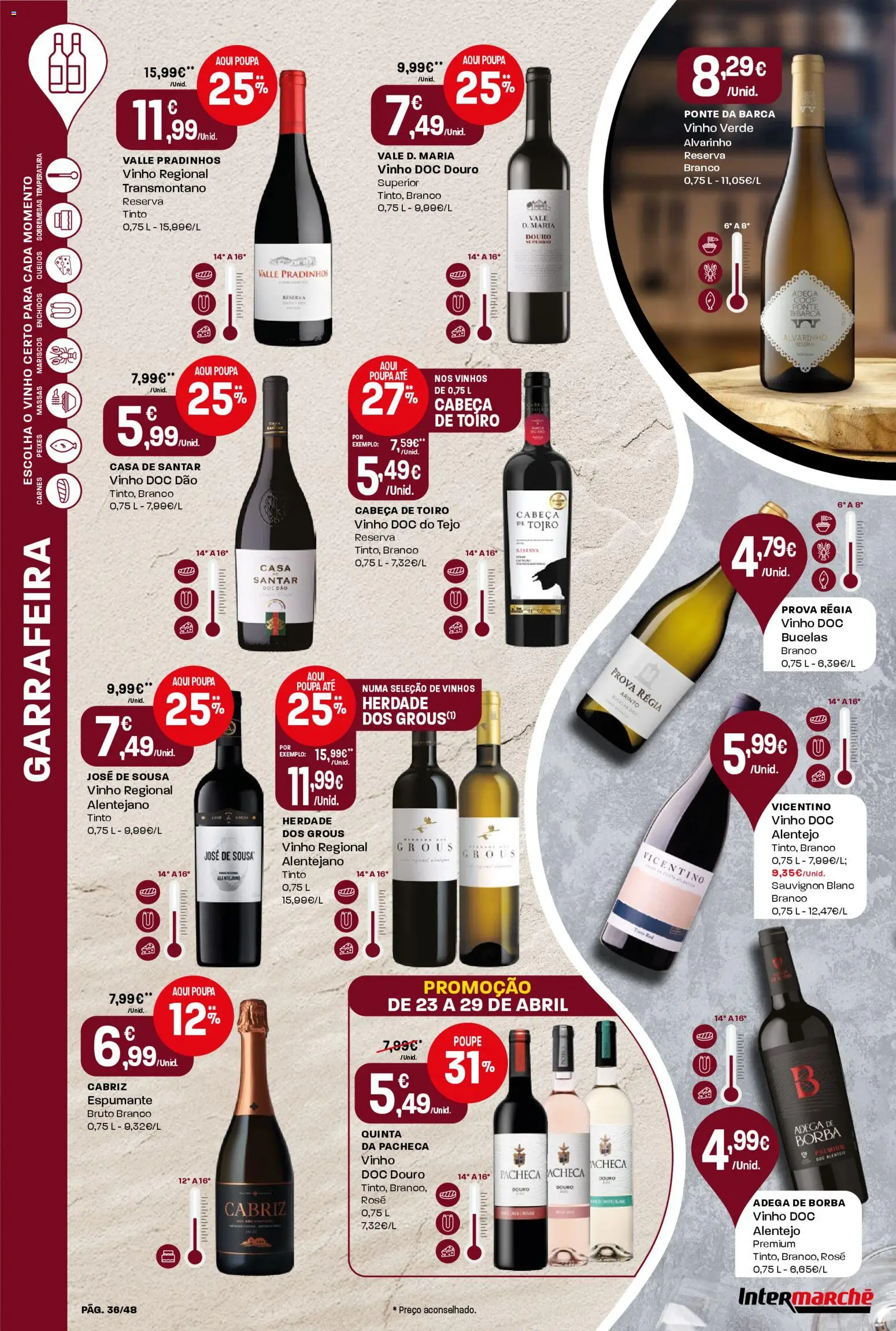 Intermarché folheto │ válido de 23.04.2026 | Página: 36 | Produtos: Espumante, Vinho