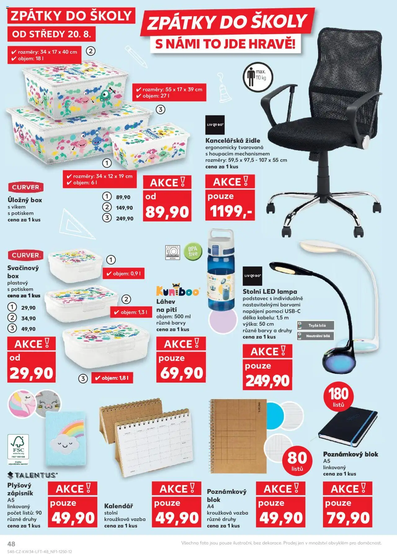 Kaufland leták - Brno od 20.08.2025 | Strana: 48 | Produkty: Blok, Židle, Talentus, Barvy