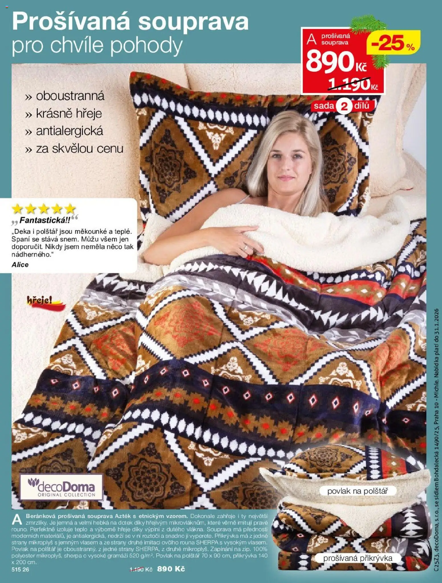 Decodoma leták od 18.11.2025 | Strana: 50 | Produkty: Povlak na polštář, Deka, Polštář, Přikrývka