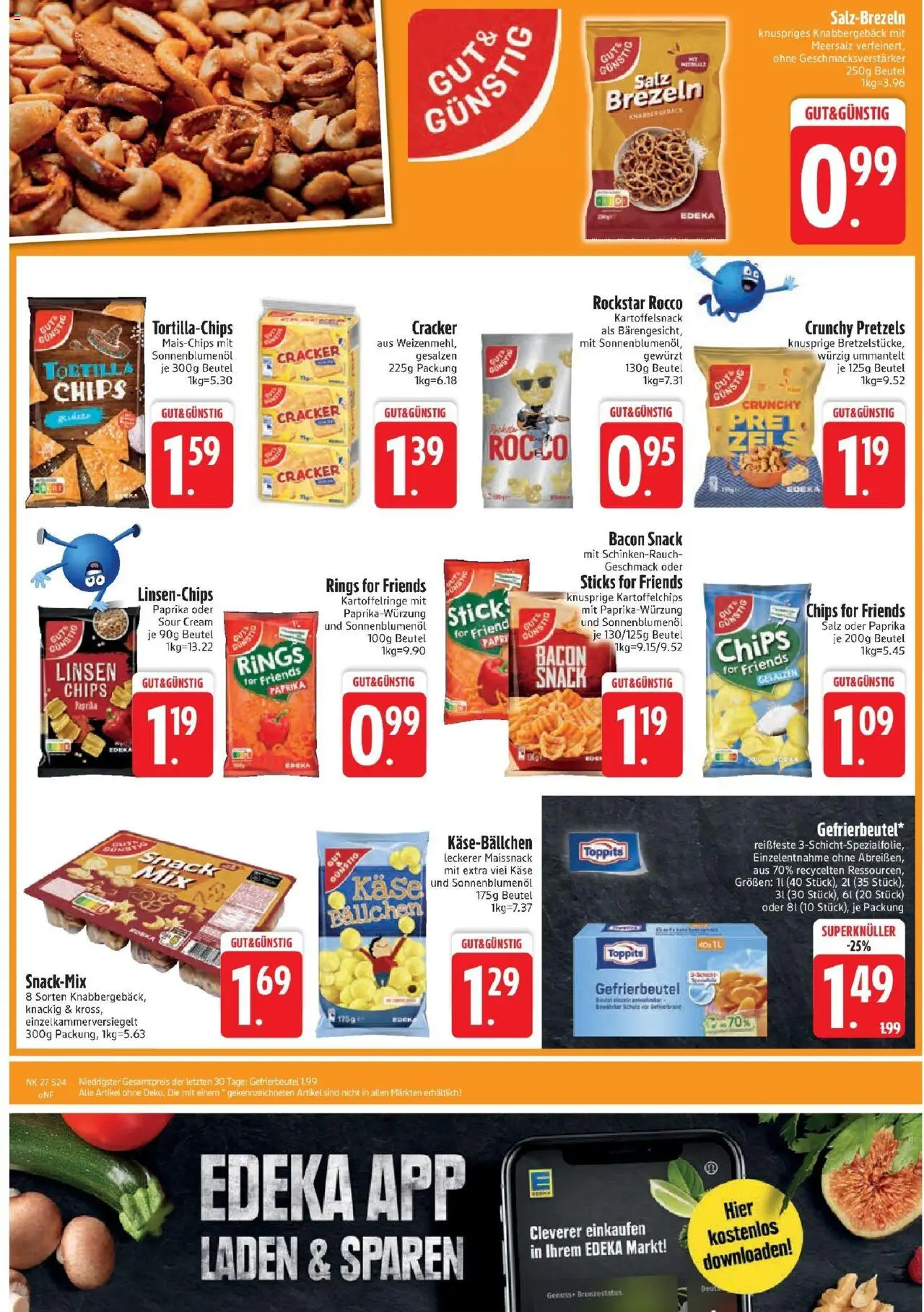 Edeka prospekt Murnau	 - gültig ab dem 29.06.2025 | Seite: 24 | Produkte: Sonnenblumenol, Rockstar, Paprika, Salz