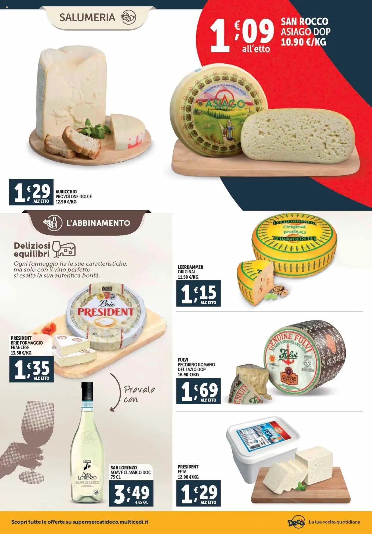 Volantino Decò del 21.08.2025 | Pagina: 2 | Prodotti: Vino, Feta, Pecorino Romano, Pecorino