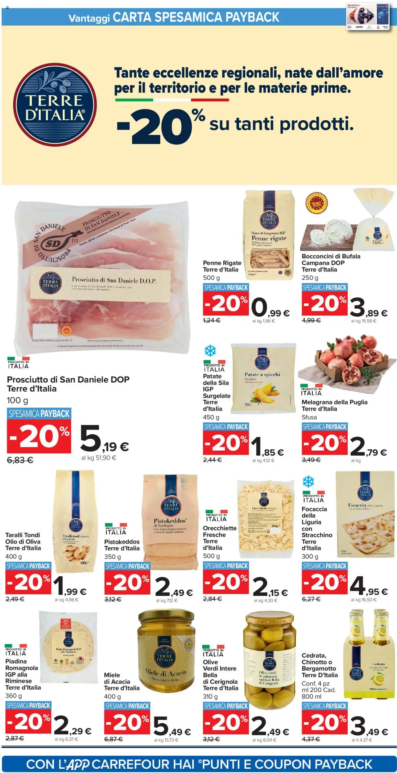 Volantino Carrefour del 10.10.2025 | Pagina: 8 | Prodotti: Patate, Olive, Farina, Taralli