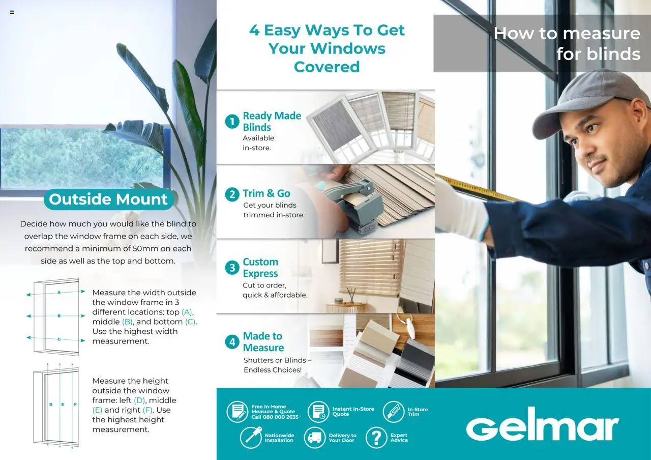 Gelmar How to Measure for Blinds │ valid from 01.05.2025 | Page: 1 | Products: Frame