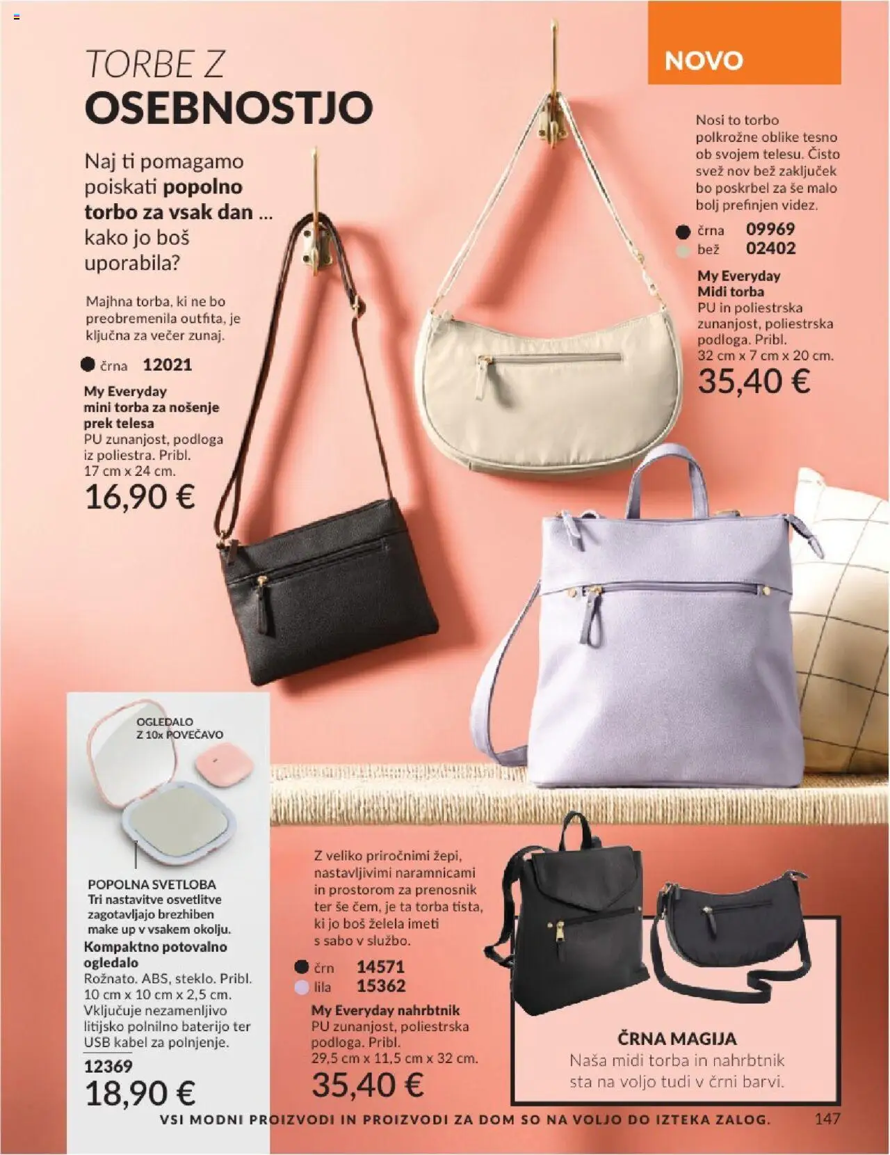 Avon katalog │ velja od 01.07.2025 | Stran: 147 | Izdelki: Kabel, Ogledalo, Podloga, Nahrbtnik