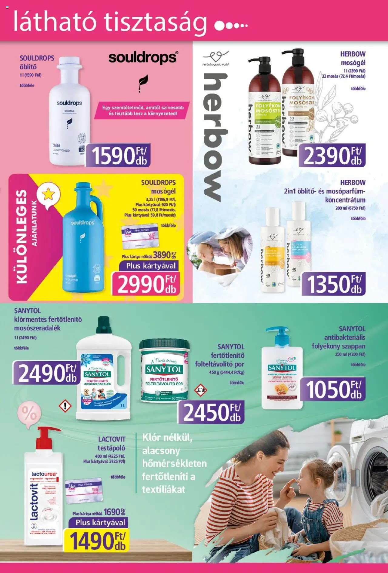 Plus Market akciós ujság - amely érvényes a következő dátumtól: 04.09.2025 | Oldal: 3 | Termékek: Folyékony szappan, Mosógél, Testápoló, Szappan