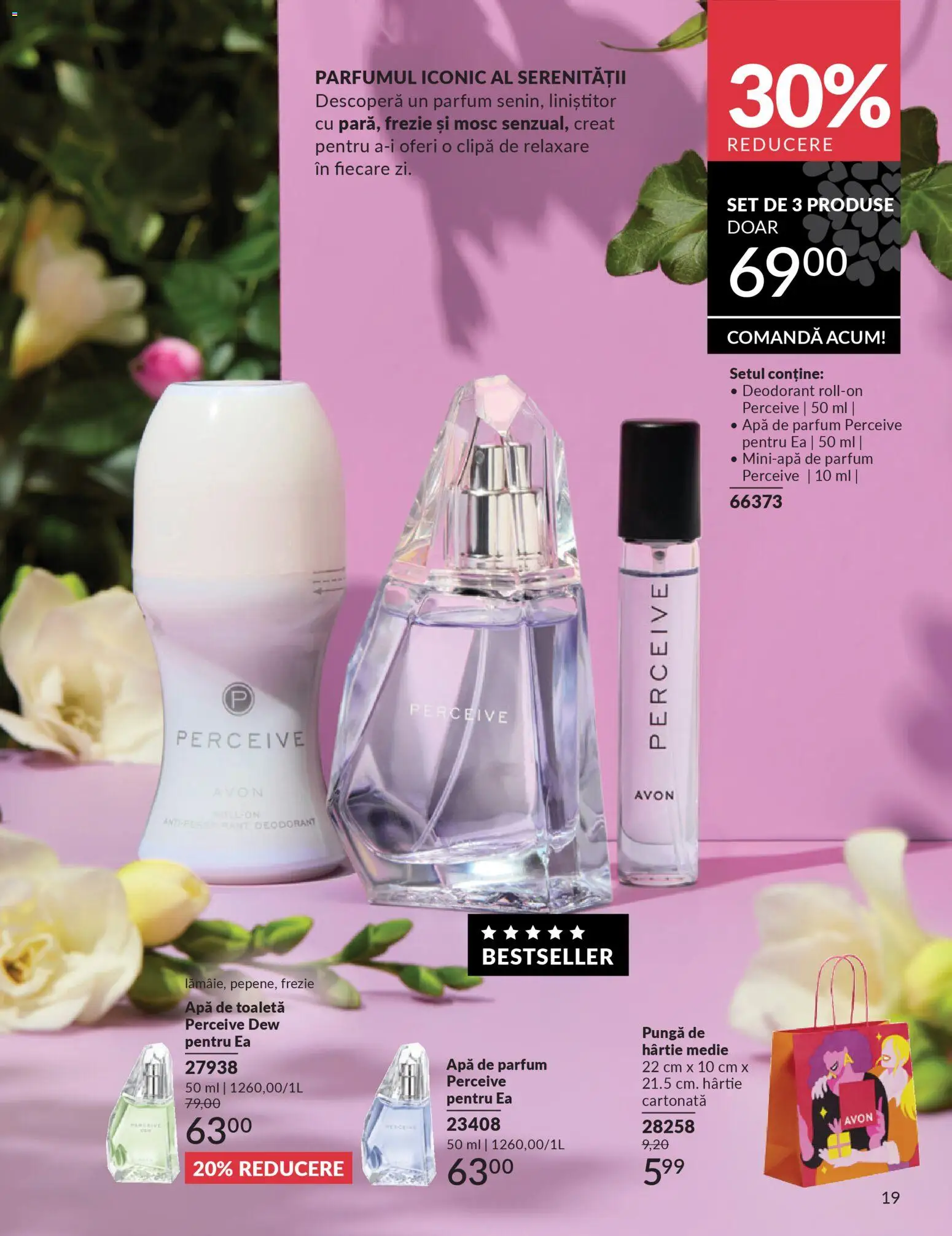 Noul catalog Avon – valabil de la 01.03.2026 | Pagină: 21 | Produse: Pungă, Toaletă, Deodorant, Apă