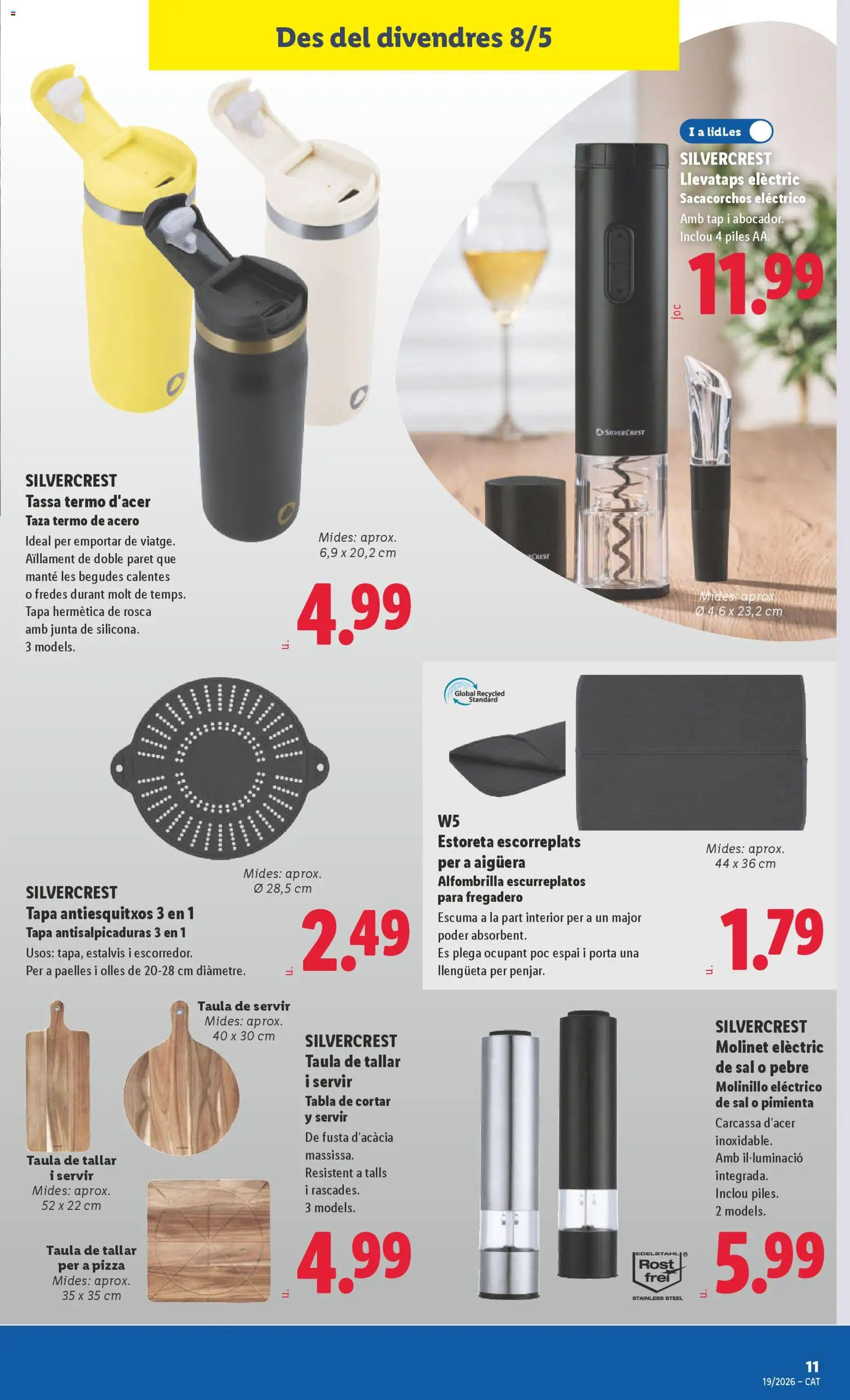 Lidl folleto de bazar │ válido desde el 04.05.2026 | Página: 23 | Productos: Fregadero, Tabla de cortar, Alfombrilla, Pizza