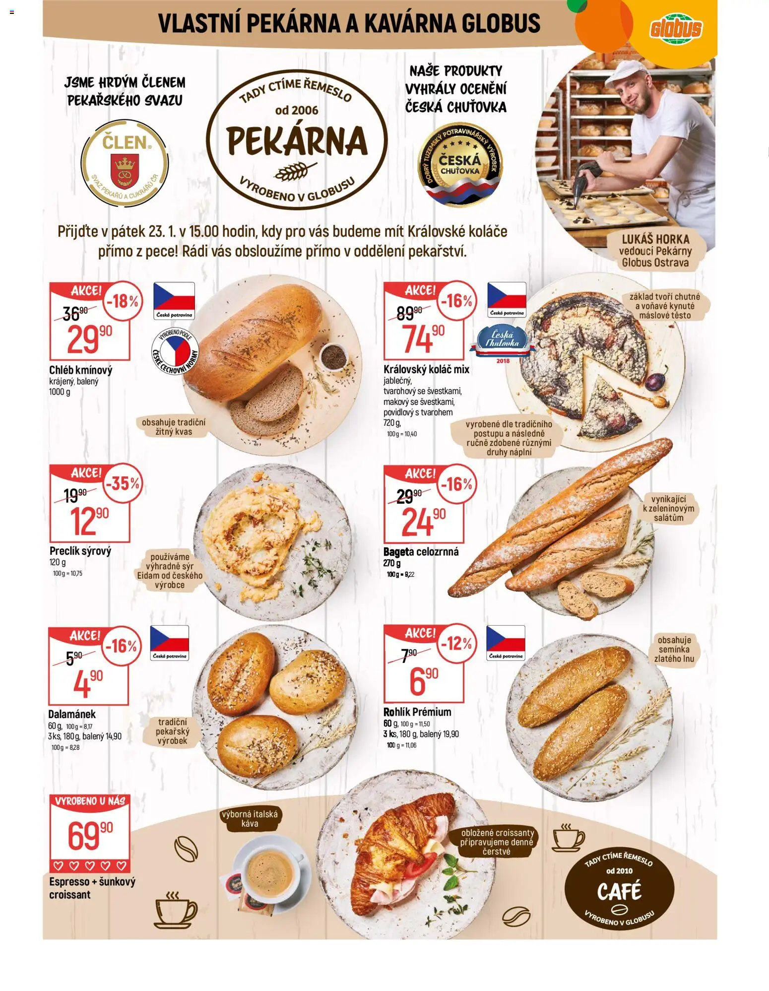 Globus leták - Ostrava od 21.01.2026 | Strana: 8 | Produkty: Sýr, Rohlík, Eidam, Bageta