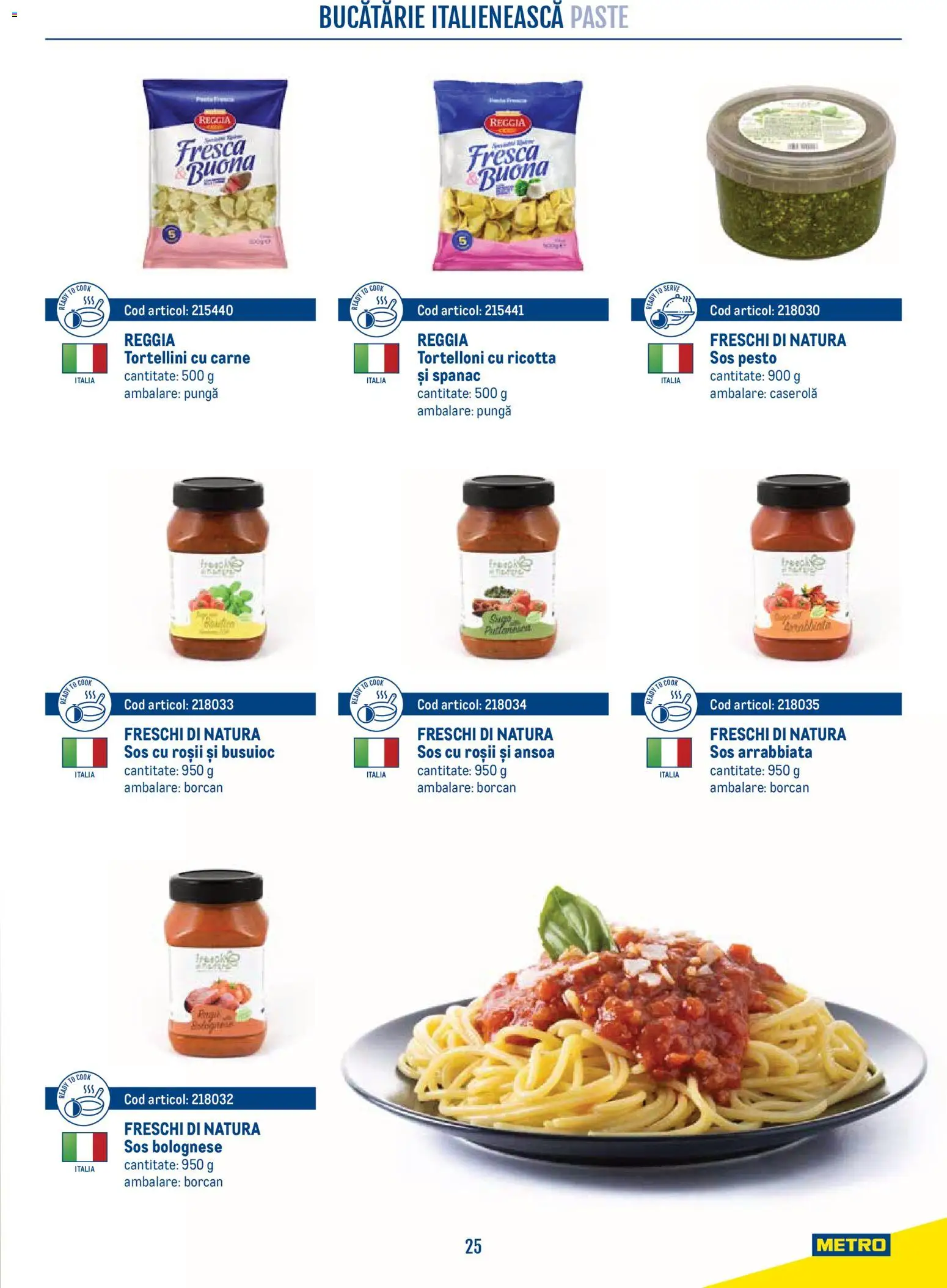 Noul catalog Metro – valabil de la 21.04.2026 | Pagină: 25 | Produse: Bucătărie, Borcan, Roșii, Sos