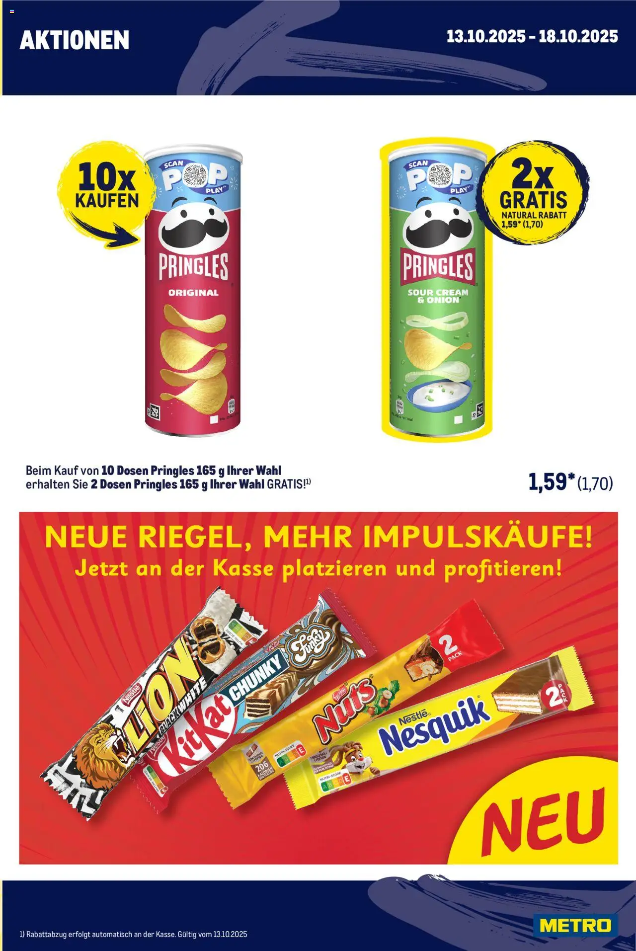 Metro Wochen-Angebote Händler – gültig ab 13.10.2025 | Seite: 3 | Produkte: Nesquik, Pringles