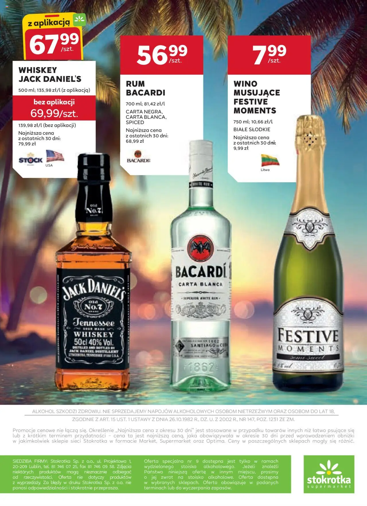 Stokrotka Gazetka - Oferta alkoholowa od 13.08.2025 | Strona: 16 | Produkty: Stokrotka, Jack Daniel's, Wino, Alkohol