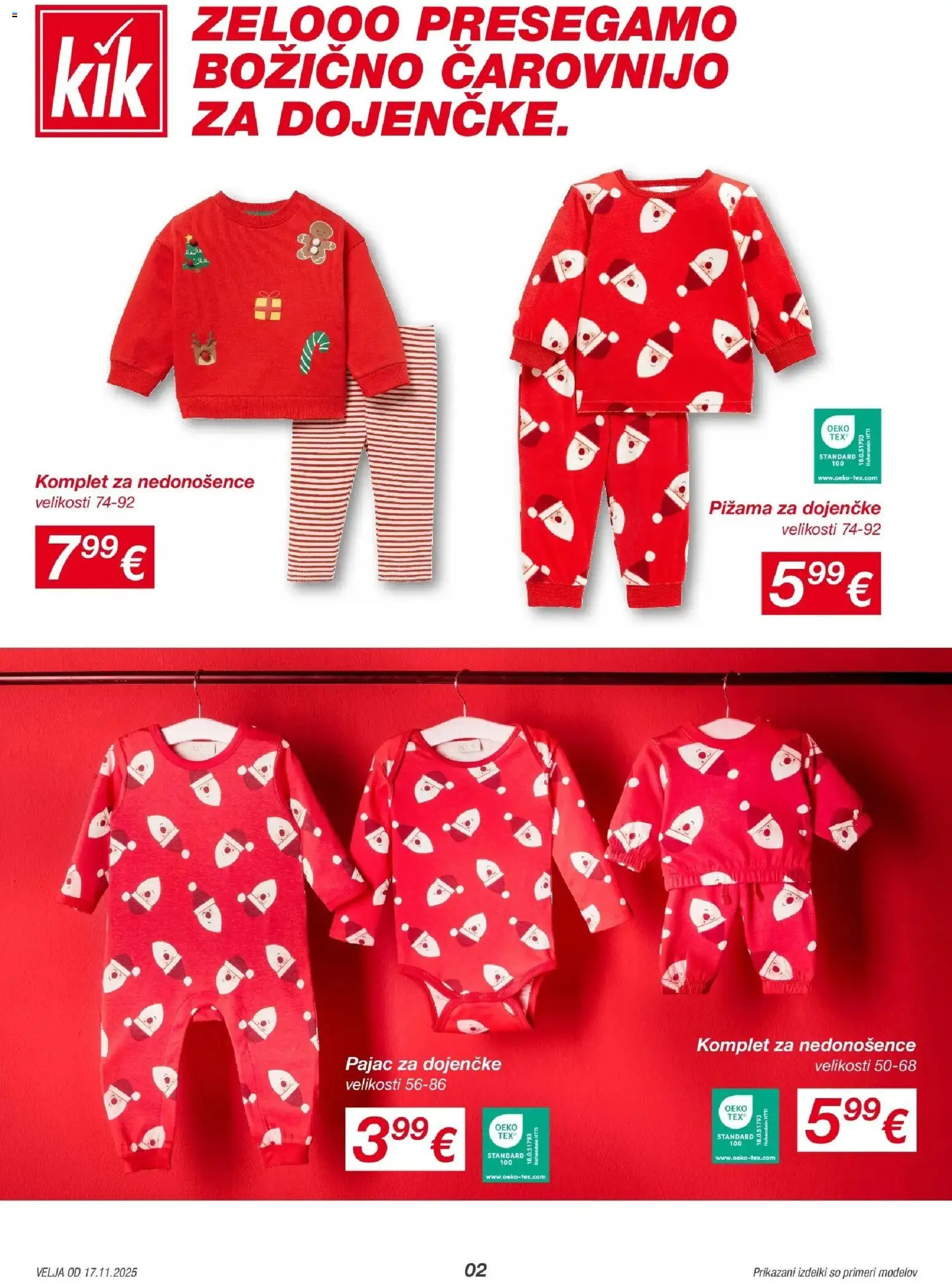Novi Kik katalog ponudbe – veljaven od 17.11.2025 | Stran: 2 | Izdelki: Pižama