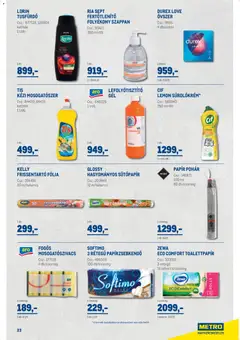 Metro Nagy Ajánlatok Kiskereskedőknek 2026/04 - amely érvényes a következő dátumtól: 07.04.2026 | Oldal: 23 | Termékek: Papírzsebkendő, Doboz, Szappan, Tusfürdő