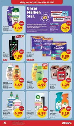 Penny Markt Flugblatt gültig ab 18.09.2025 | Seite: 21 | Produkte: Shampoo
