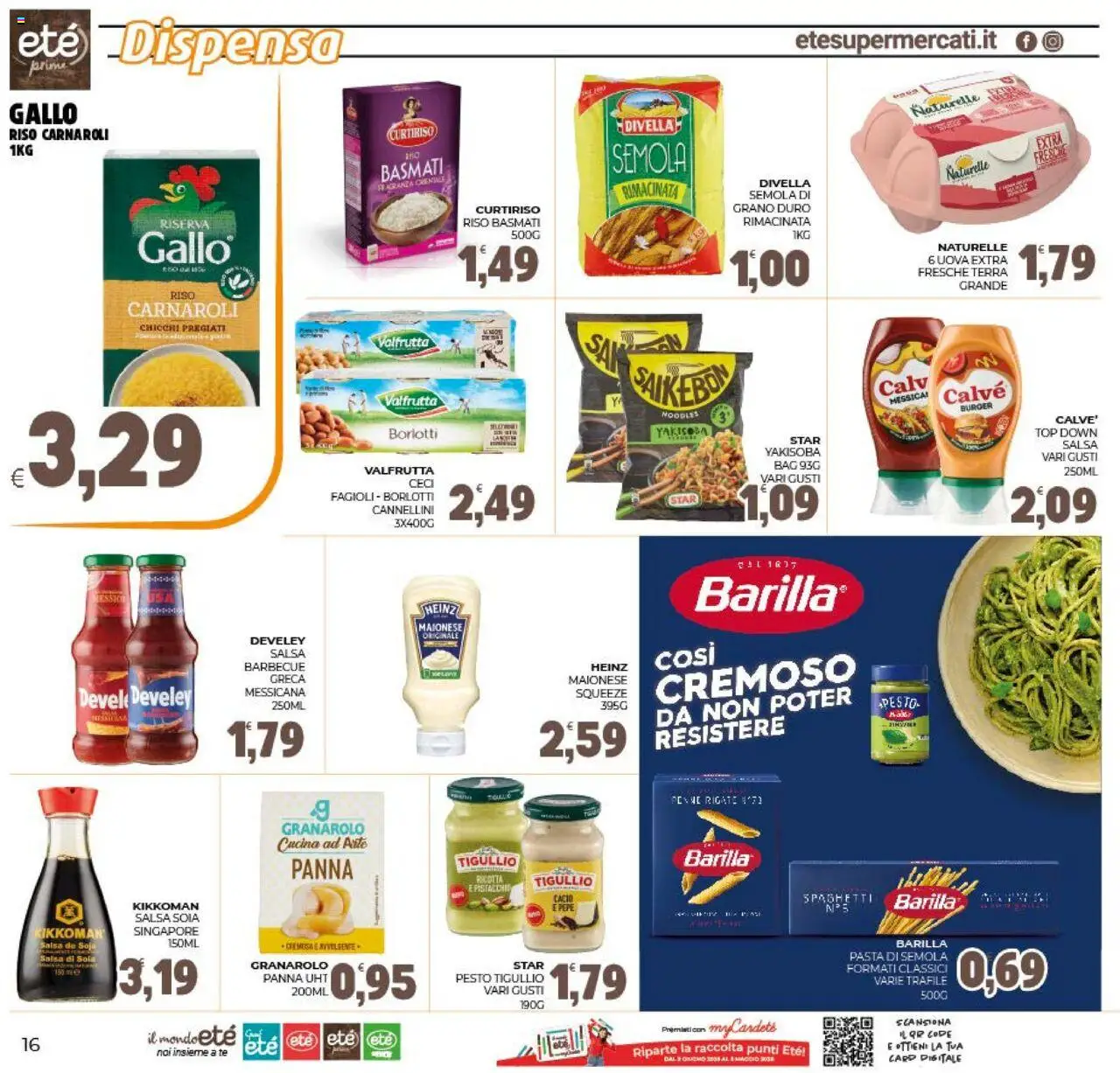 Volantino Eté del 19.08.2025 | Pagina: 16 | Prodotti: Tè, Maionese, Pesto, Ricotta