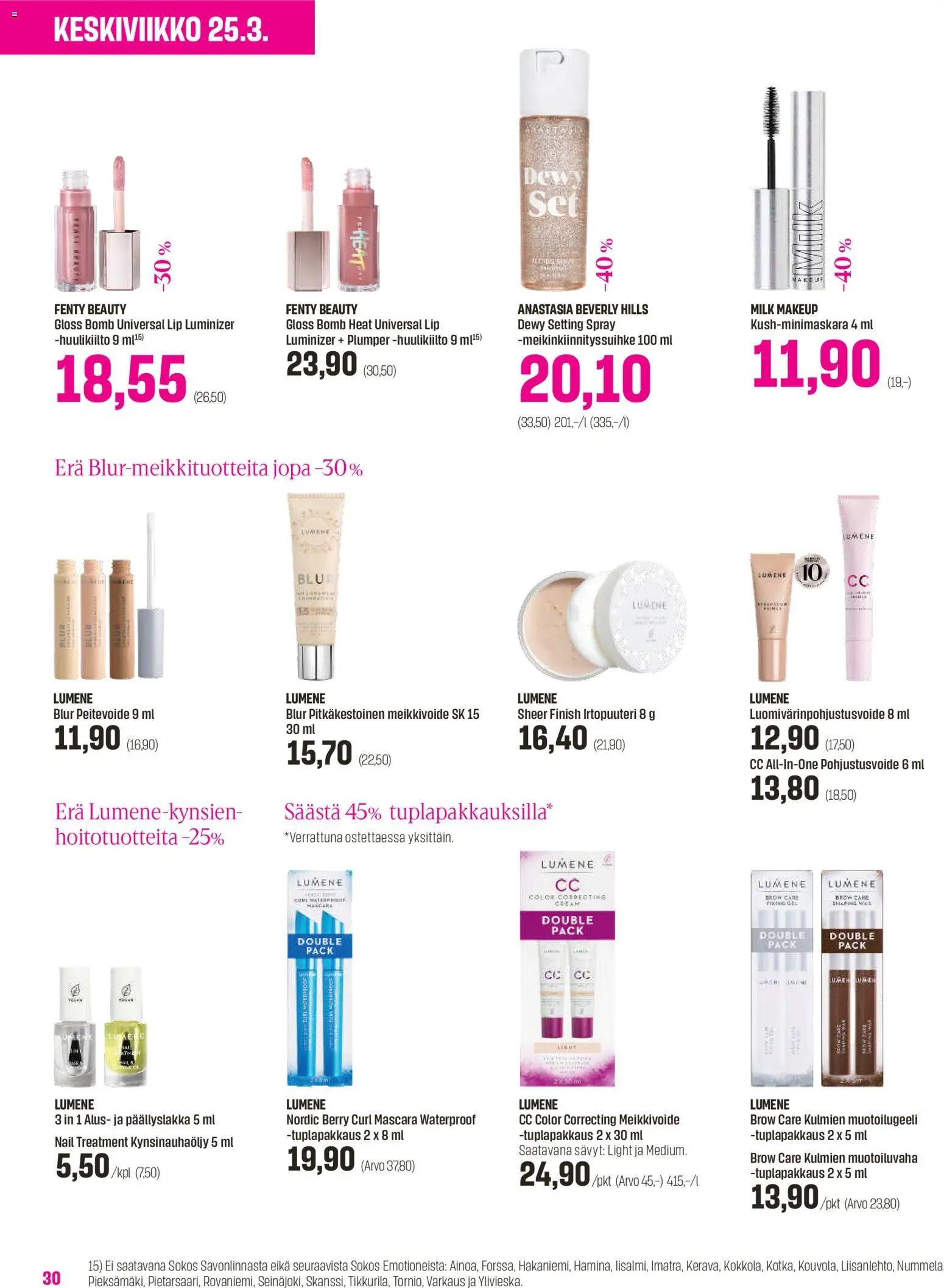 Sokos tarjoukset - Emotion 3plus1 – voimassa 25.03.2026 alkaen | Sivu: 30 | Tuotteet: Peitevoide, CC cream, Huulikiilto