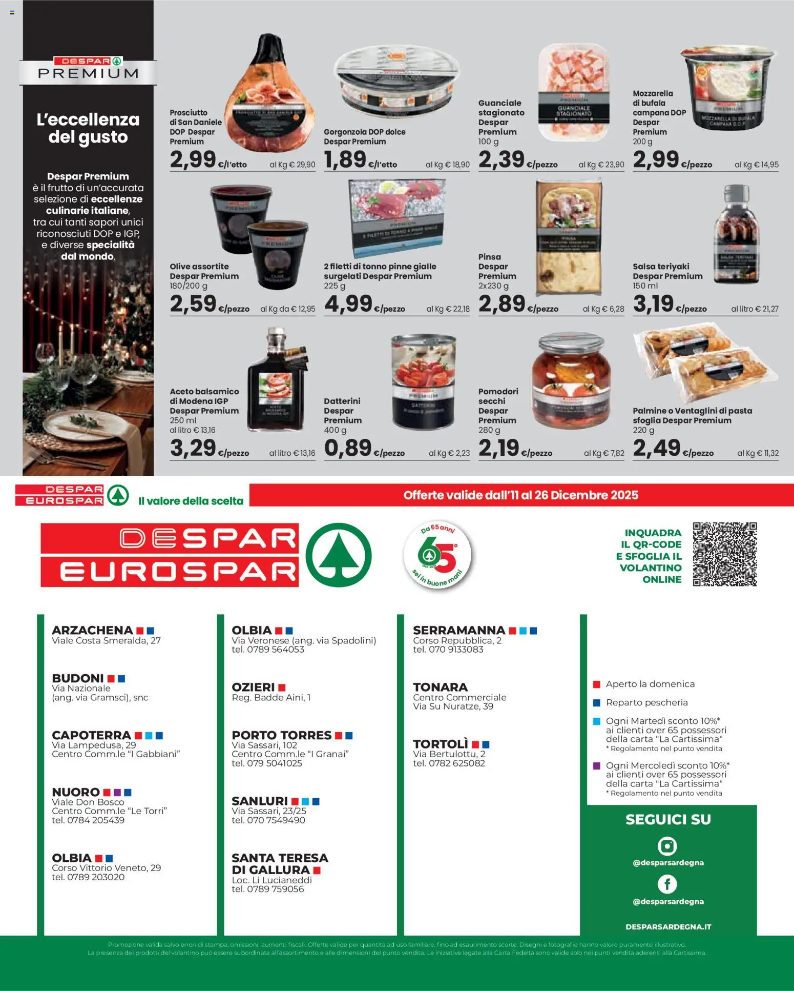 Volantino Eurospar del 11.12.2025 | Pagina: 20 | Prodotti: Salsa, Tonno, Aceto, Gorgonzola