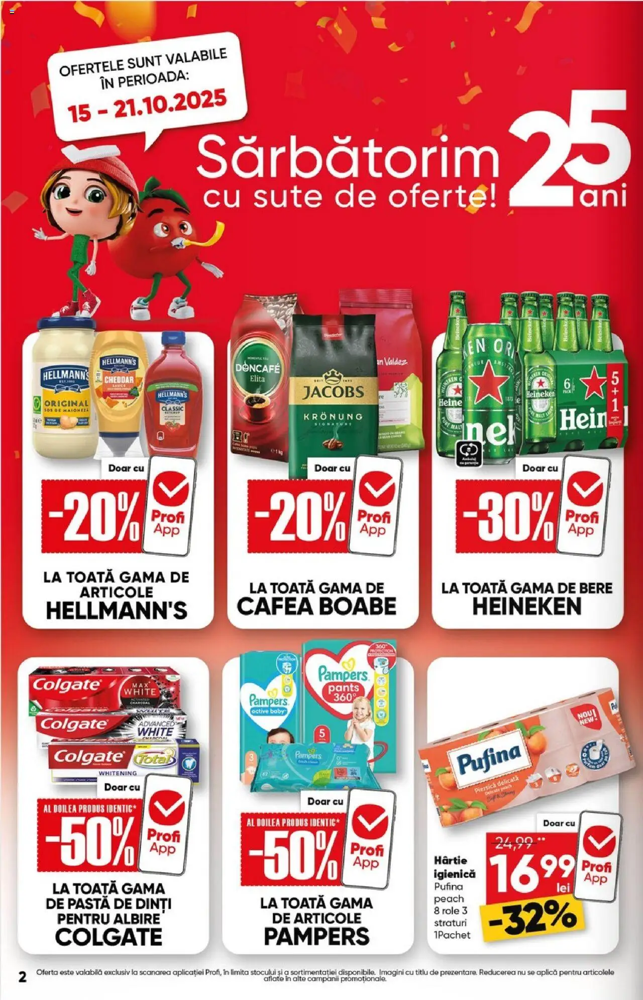 Noul catalog Profi – valabil de la 15.10.2025 | Pagină: 2 | Produse: Role, Köpek çiti, Cafea, Pastă de dinți