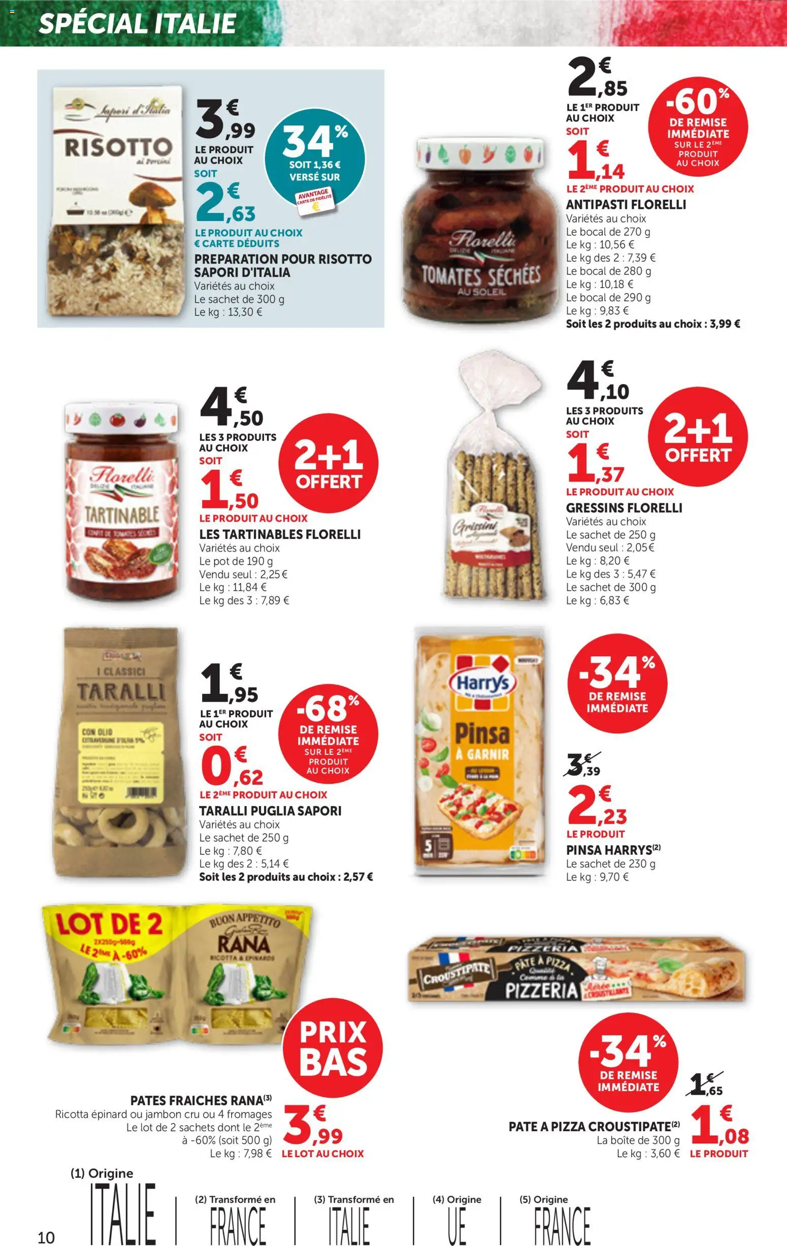 {H1} | Page: 10 | Produits: Epinard, Tomates séchées, Pizza, Tomates