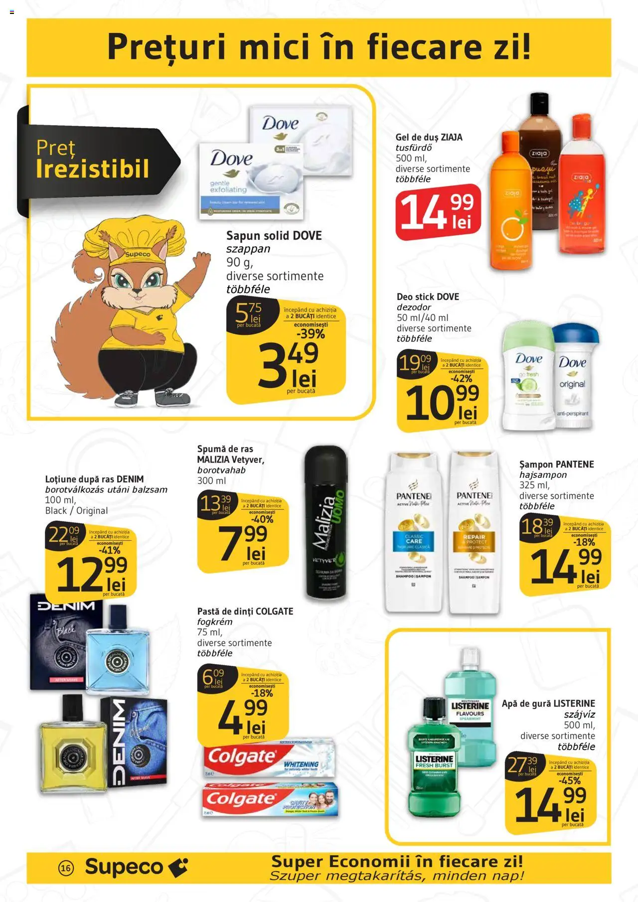 Catalog Supeco Bilingv – valabil de la 07.08.2025 | Pagină: 16 | Produse: After shave, Duș, Șampon, Gel de duș
