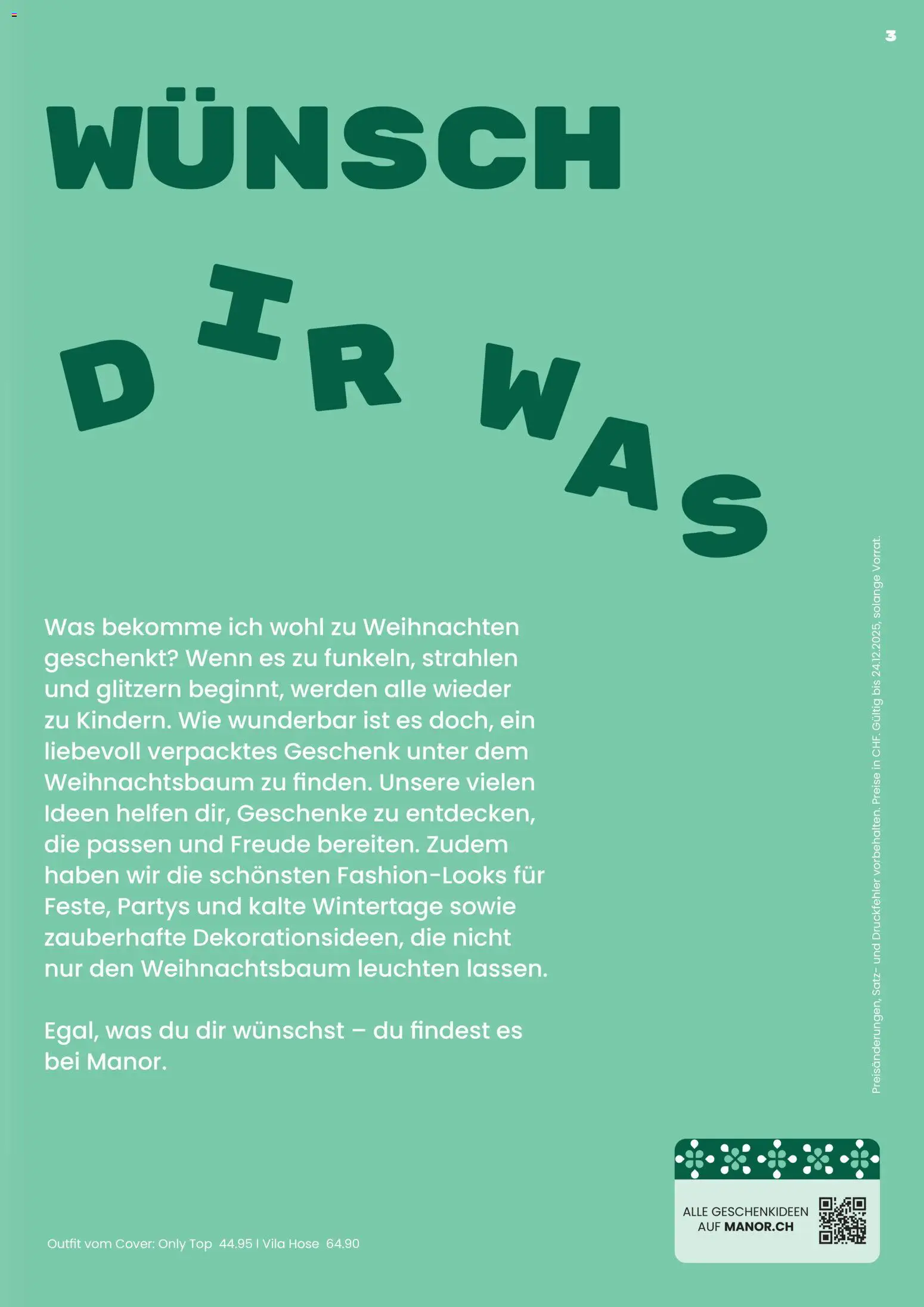 Manor Aktionen Frohes Fest für Grosse Kinder – gültig ab 06.11.2025 | Seite: 3 | Produkte: Hose, Top