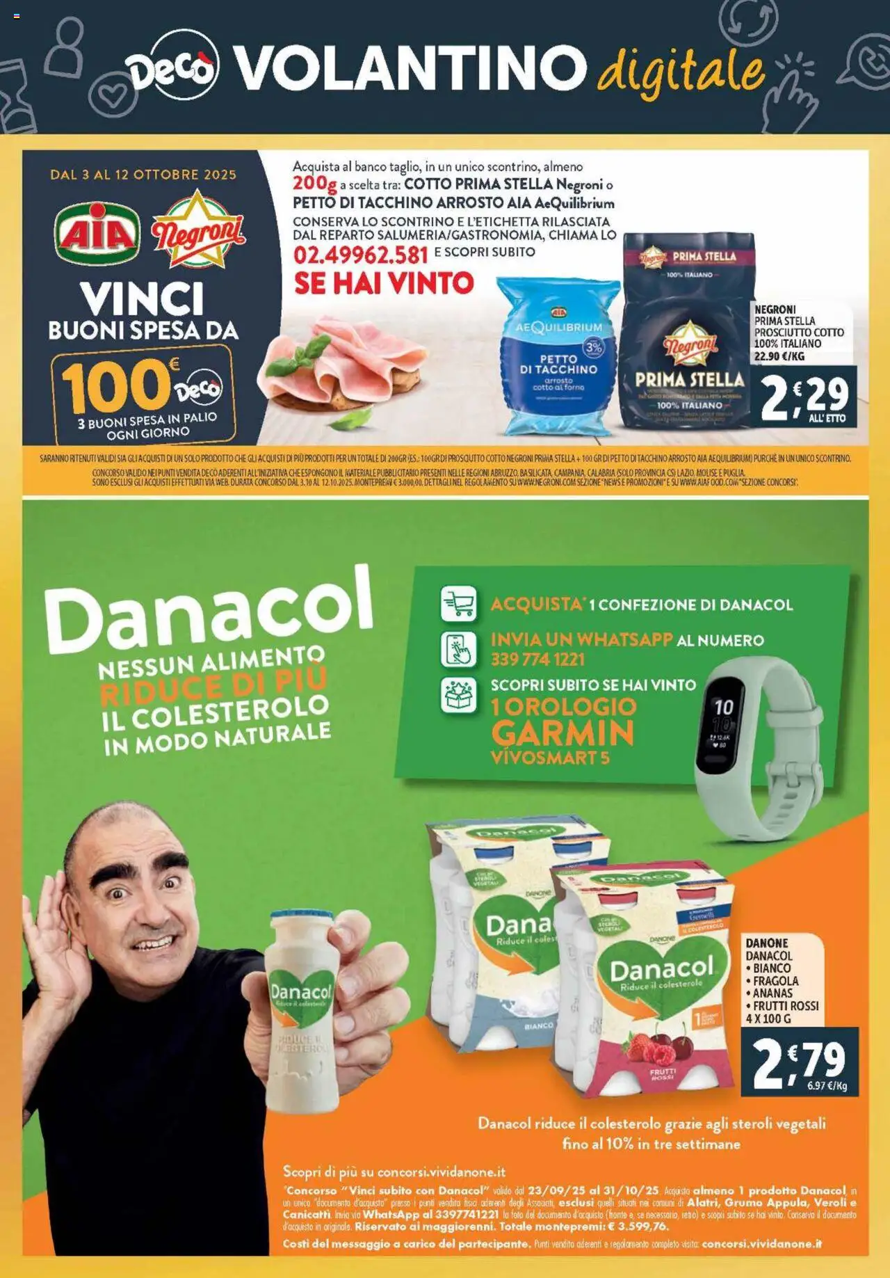 Volantino Decò del 03.10.2025 | Pagina: 24 | Prodotti: Prosciutto Cotto, Tacchino, Orologio, Forno