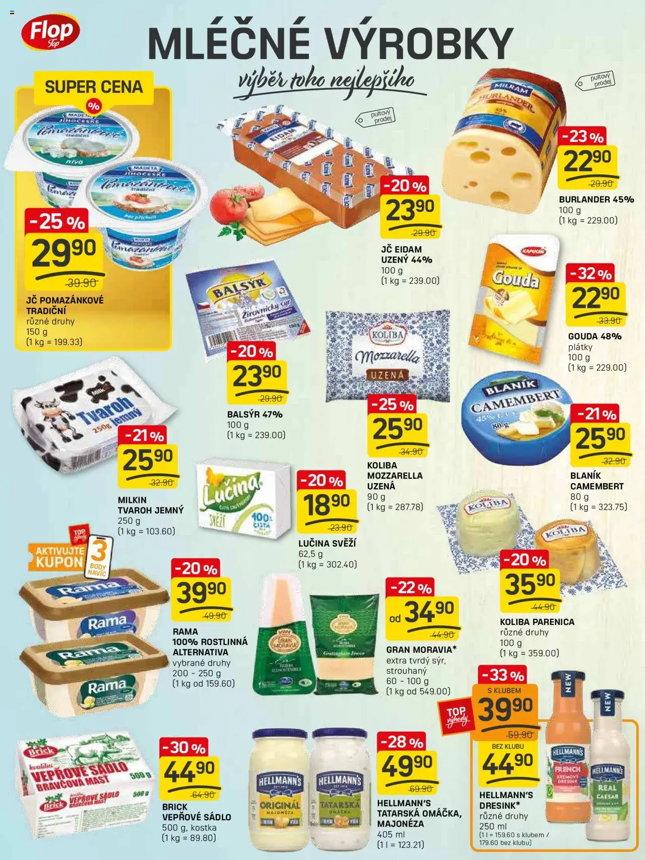 Flop leták - FlopTop od 01.10.2025 | Strana: 4 | Produkty: Parenica, Gouda, Sýr, Hellmann's