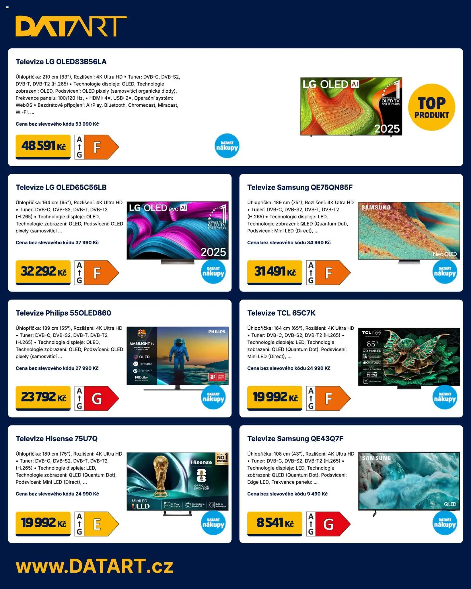 Datart leták od 09.03.2026 | Strana: 16 | Produkty: Tv, Oled tv, USB, LED