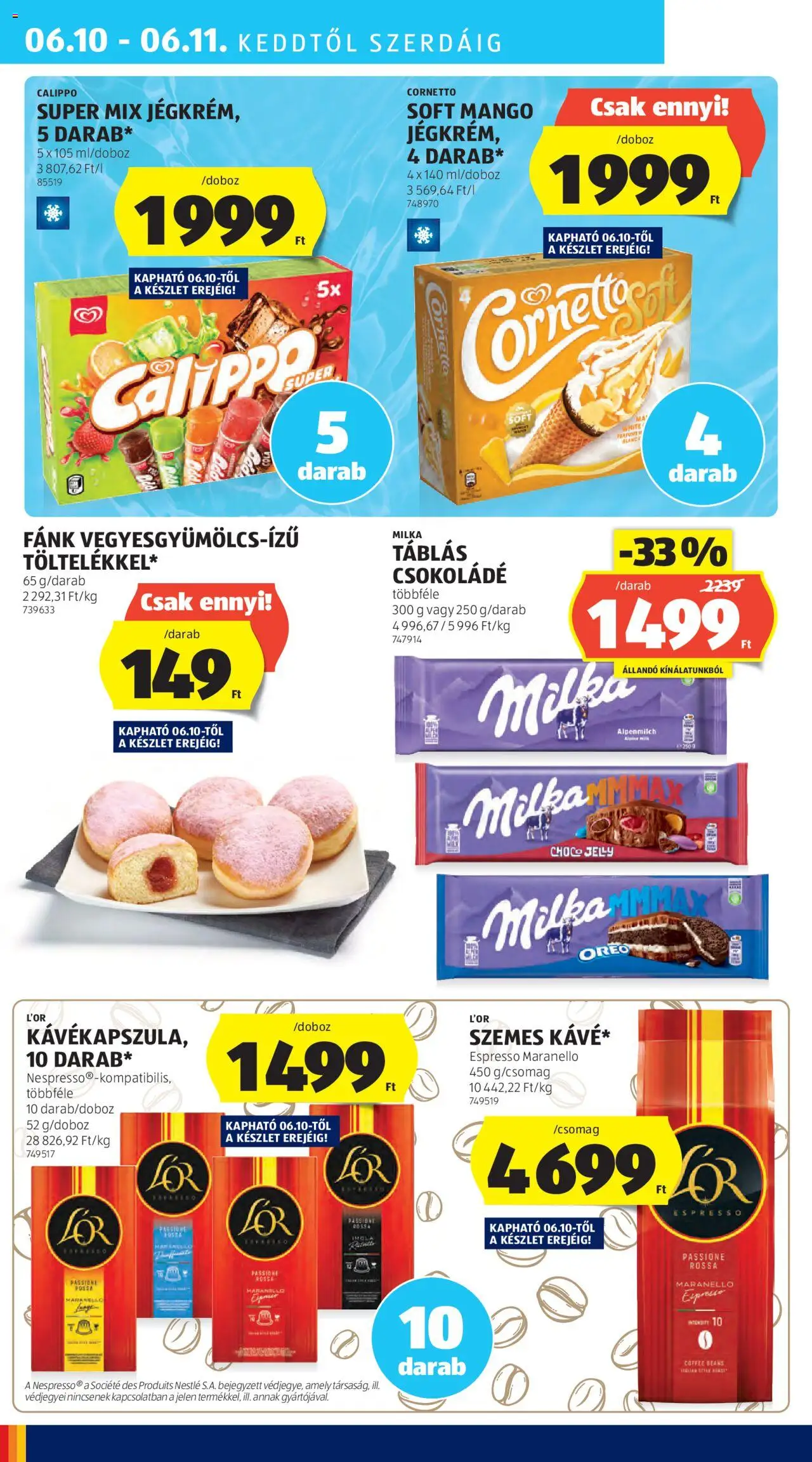 Aldi akciós ujság - amely érvényes a következő dátumtól: 05.06.2025 | Oldal: 34 | Termékek: Fánk, Csokoládé, Mangó