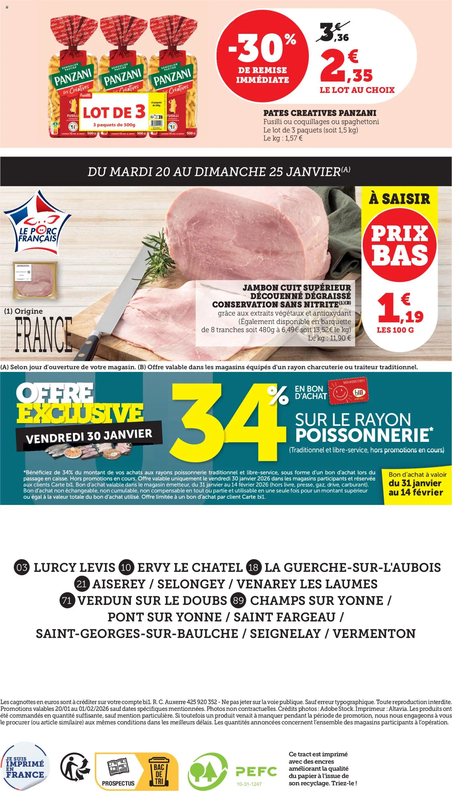 {H1} | Page: 32 | Produits: Fusilli, Jambon, Porc, Pâtes