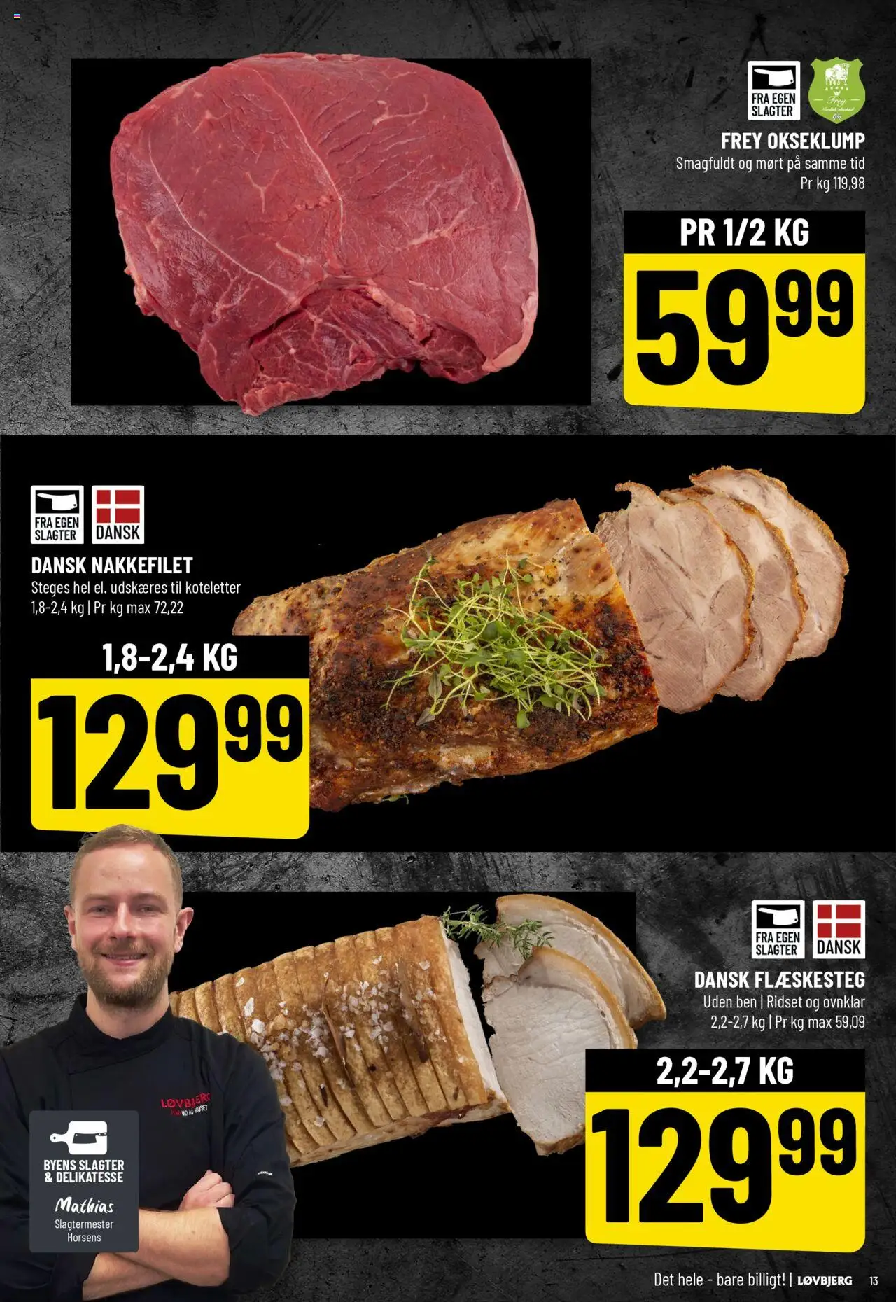 Løvbjerg tilbudsavis – gyldig fra 03.10.2025 | Side: 15 | Produkter: Koteletter, Flæskesteg, Nakkefilet