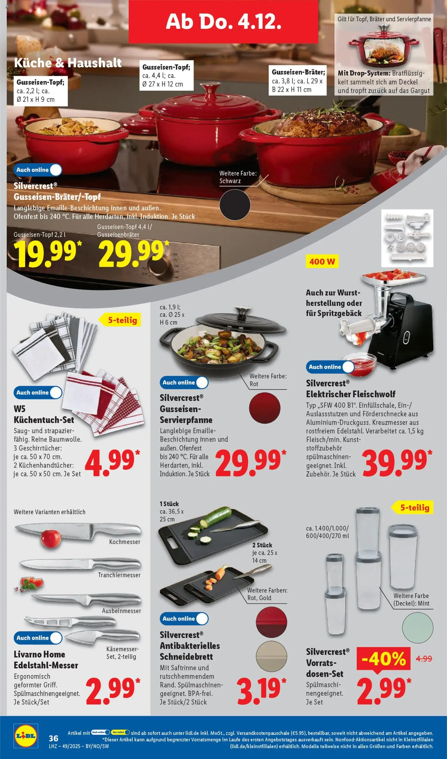 Lidl Prospekt Kornwestheim – gültig ab 01.12.2025 | Seite: 56 | Produkte: Küche, Wurst