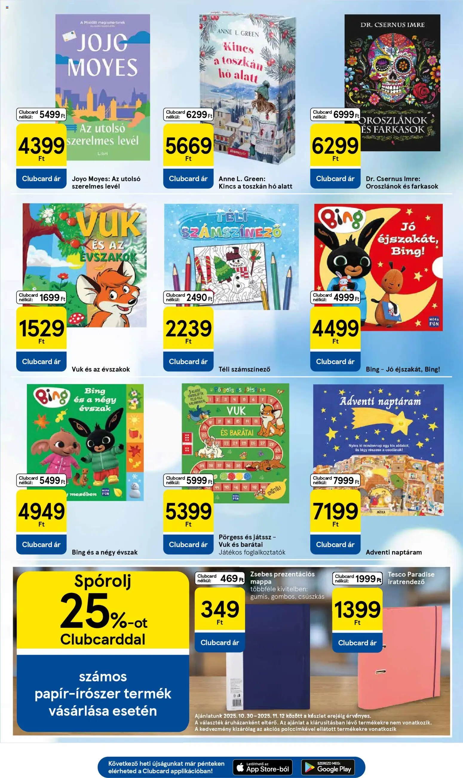Tesco akciós ujság - amely érvényes a következő dátumtól: 30.10.2025 | Oldal: 31