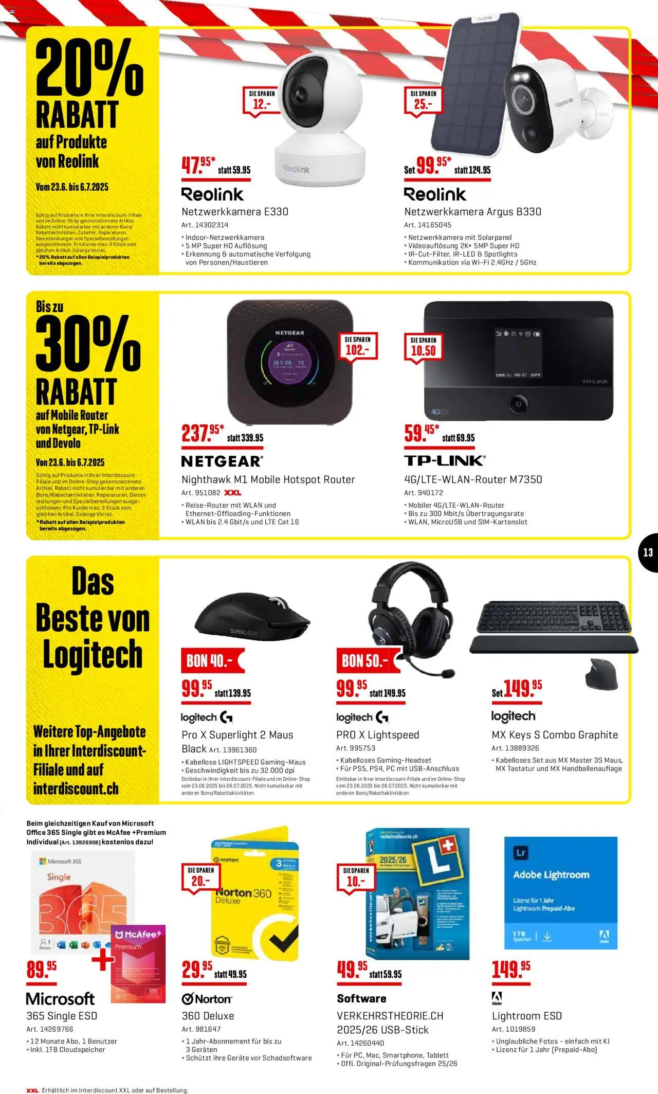 Interdiscount Aktionen ab 23.06.2025 | Seite: 13 | Produkte: Pc, Tastatur, Maus