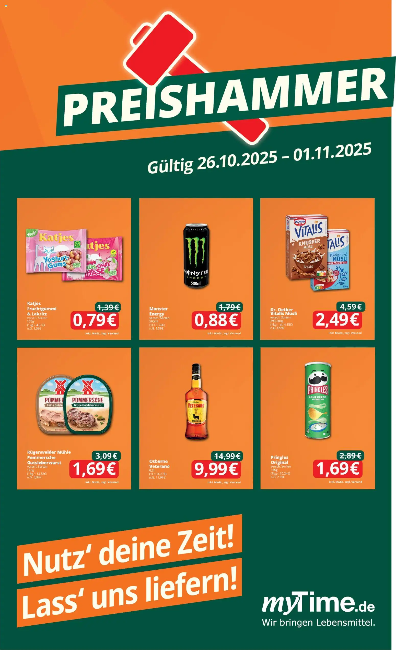 Famila Nordwest Preishammer – gültig ab 26.10.2025 | Seite: 1 | Produkte: Musli, Mühle, Osborne, Katjes