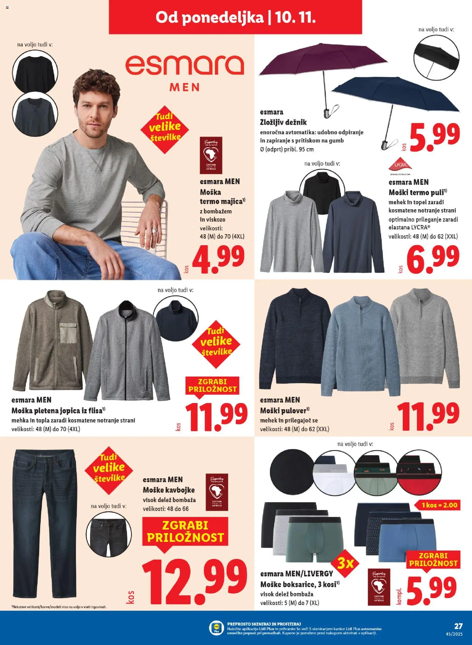 Novi Lidl katalog ponudbe – veljaven od 06.11.2025 | Stran: 61 | Izdelki: Kos, Jopica, Deznik, Kavbojke