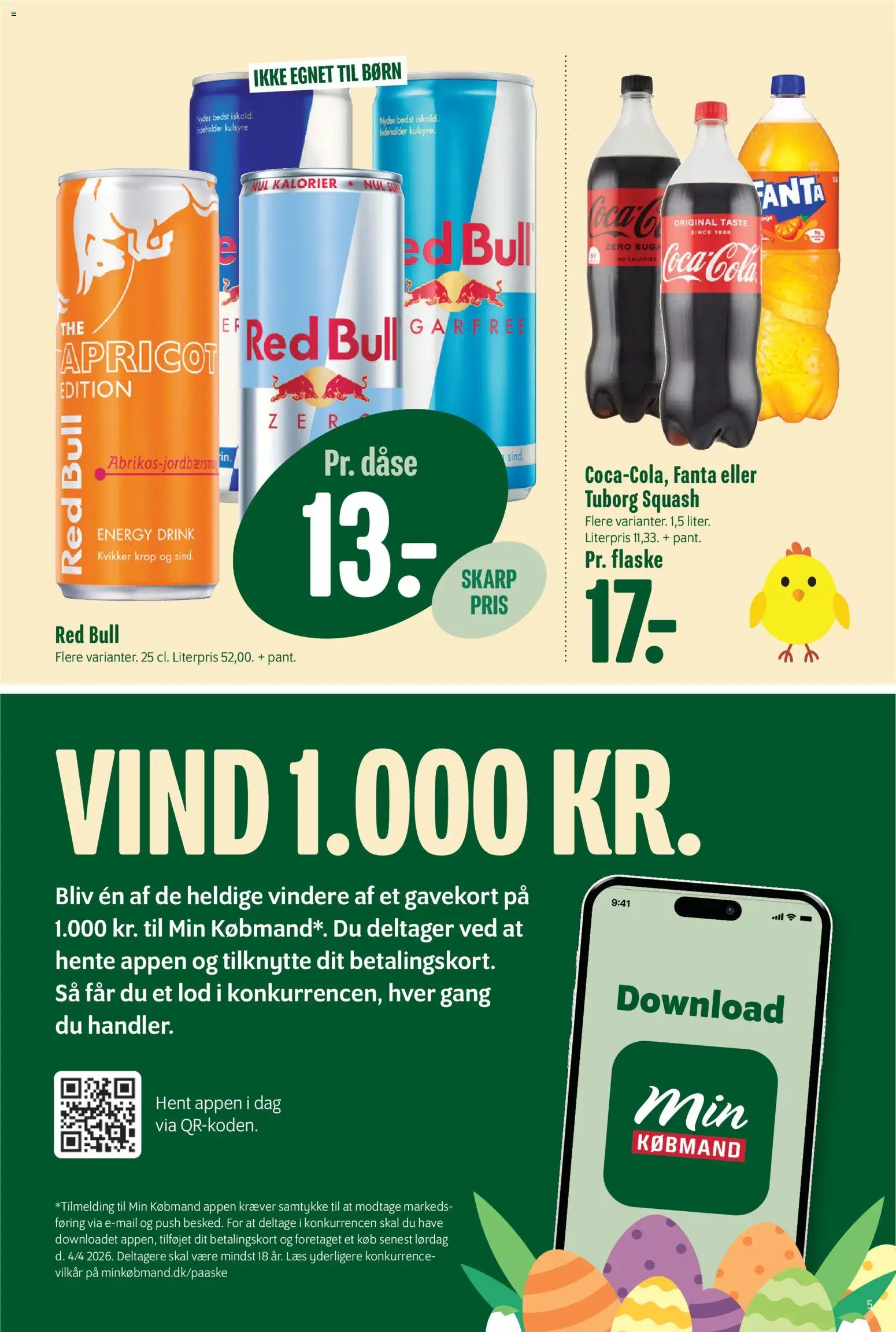 Min Købmand tilbudsavis – gyldig fra 13.03.2026 | Side: 5 | Produkter: Coca Cola, Squash, Fanta, Cola