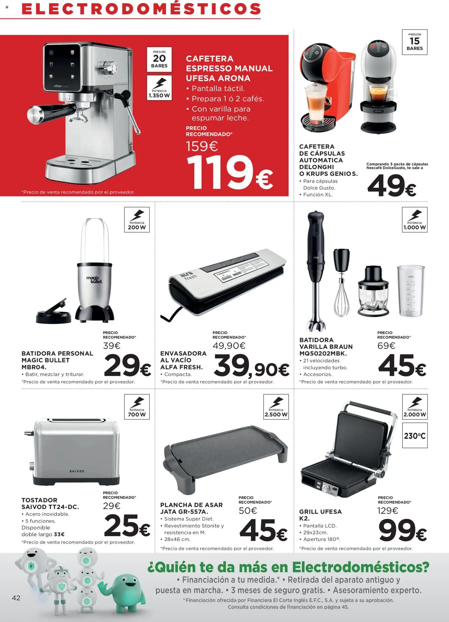 Hipercor catálogo │ válido desde el 09.04.2026 | Página: 42 | Productos: Té, Plancha, Plancha de asar, Batidora