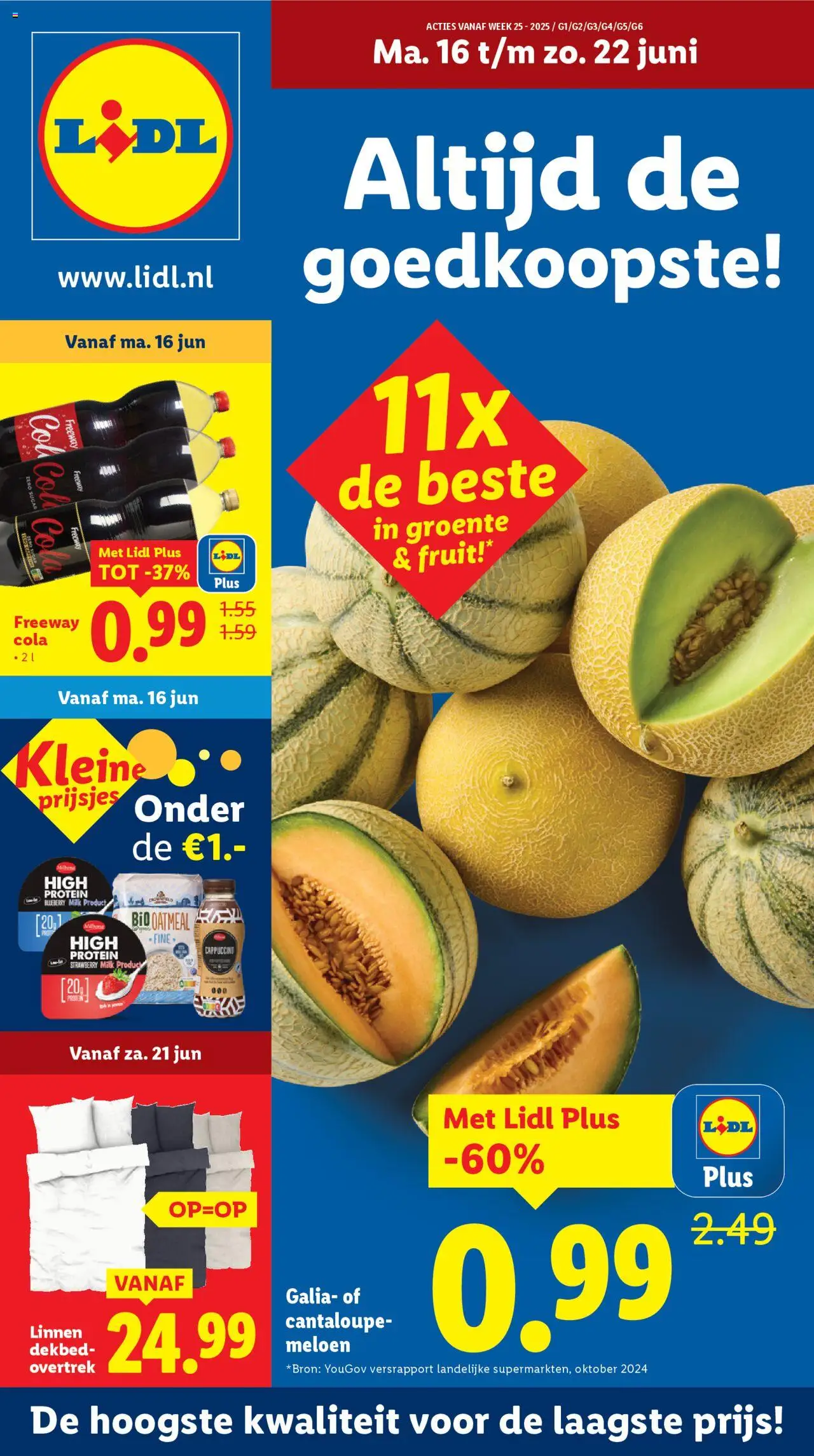  | Pagina: 1 | Producten: Meloen, Dekbed, Fruit, Cappuccino