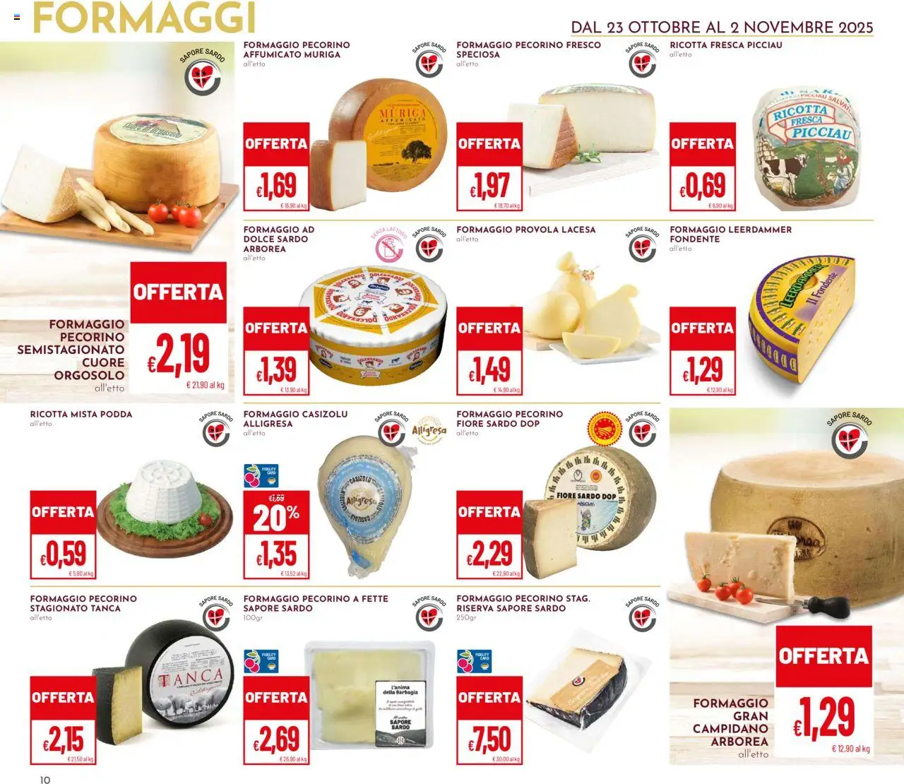 Volantino Pan del 23.10.2025 | Pagina: 10 | Prodotti: Formaggio, Provola, Ricotta, Pecorino
