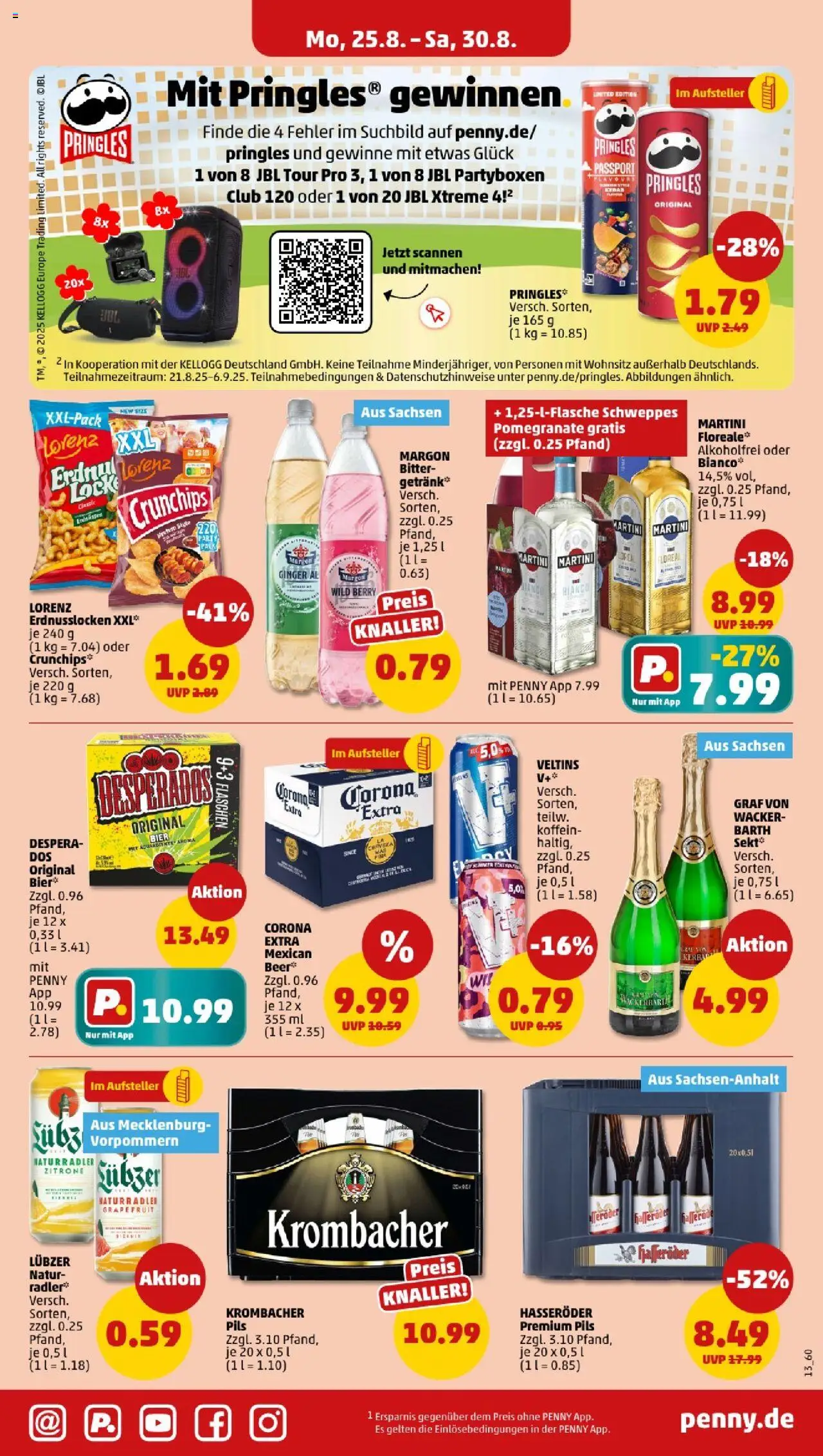 Penny - Sachsen-Anhalt - gültig ab dem 25.08.2025 | Seite: 13 | Produkte: Grapefruit, Zitrone, Desperados, Veltins