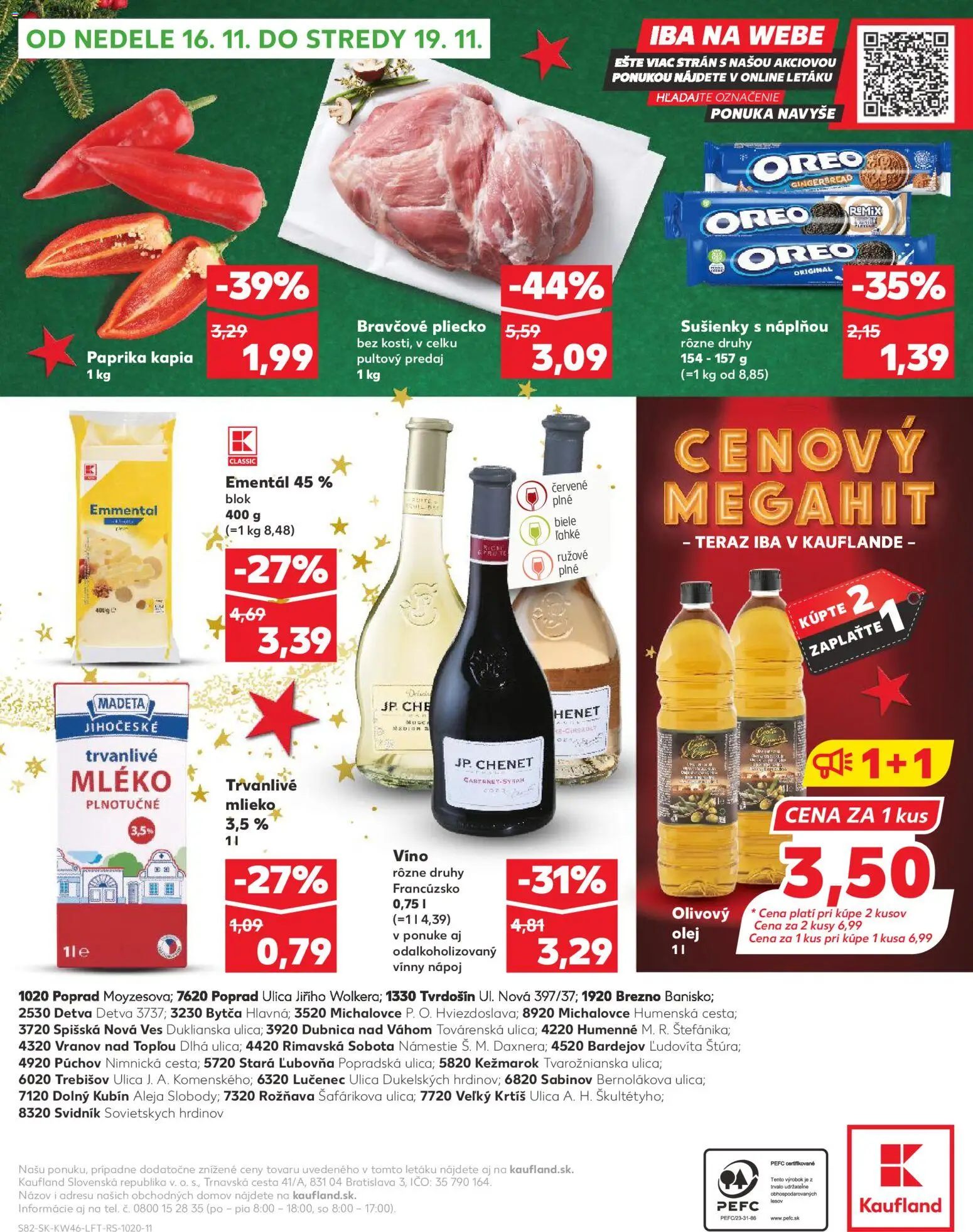 Nové Kaufland akcie – leták je platný od 13.11.2025 | Strana: 82 | Produkty: Mlieko, Olej, Olivový olej, Kápia