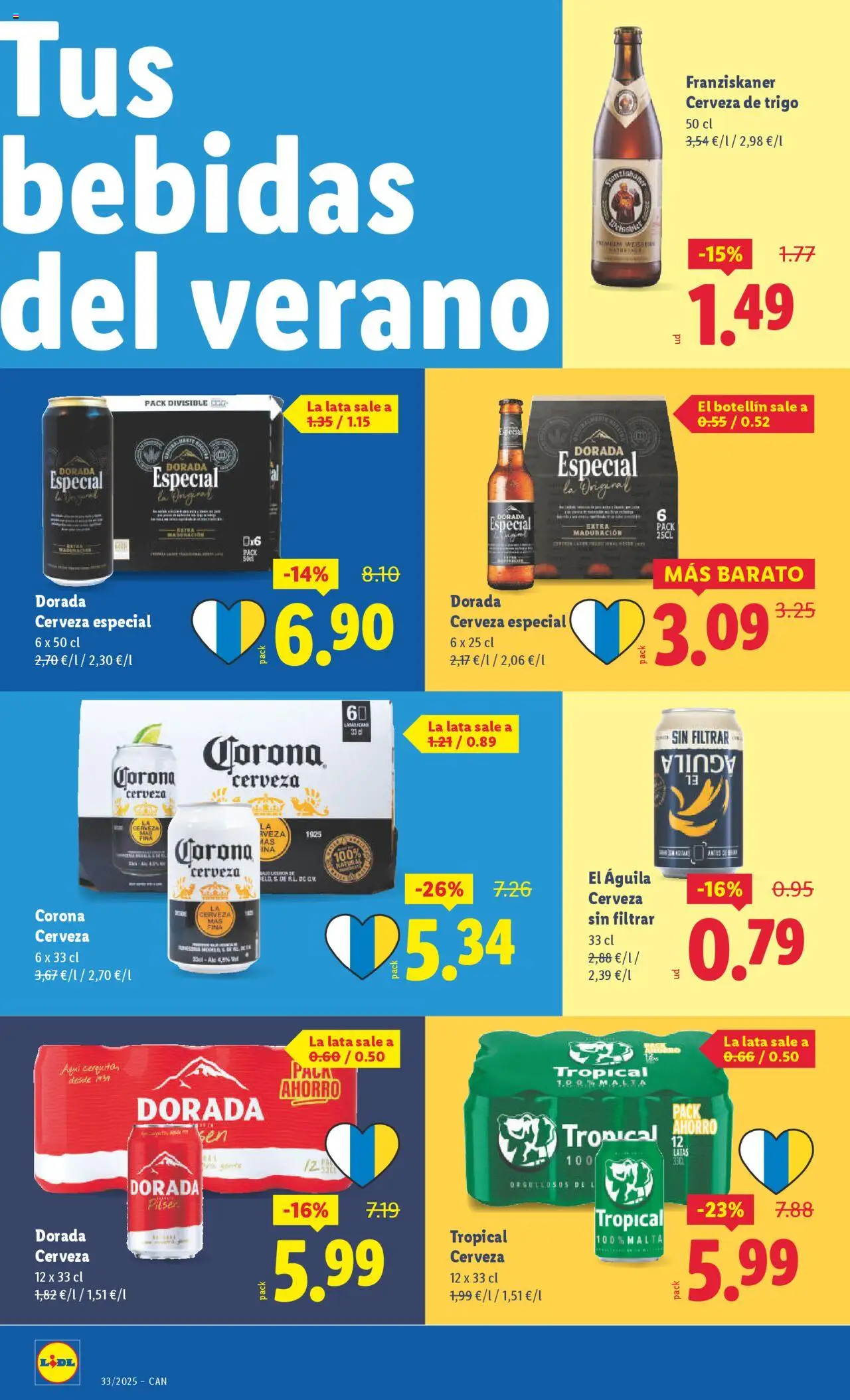 Lidl - Canarias  │ válido desde el 11.08.2025 | Página: 12 | Productos: Cerveza