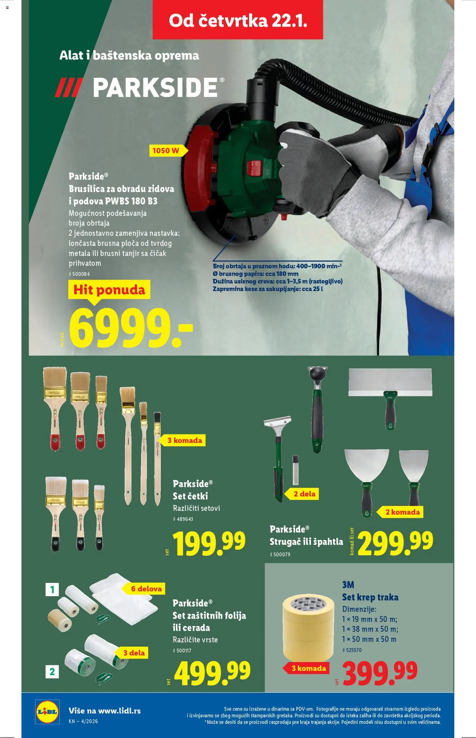 Lidl katalog - važi od 22.01.2026 | Strana: 56 | Proizvode: Tanjir, Parkside, Brusilica
