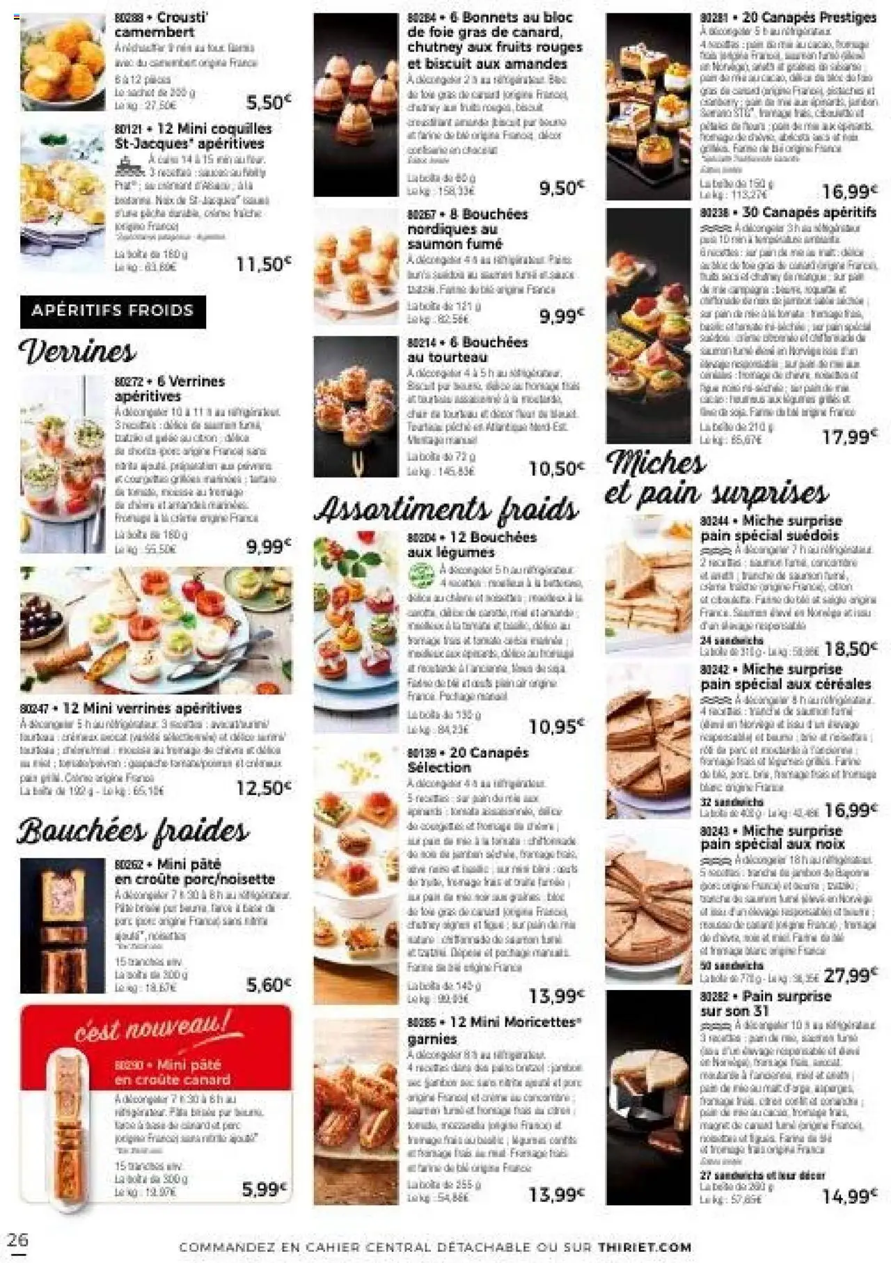 {H1} | Page: 26 | Produits: Saumon fumé, Céréales, Saumon, Camembert