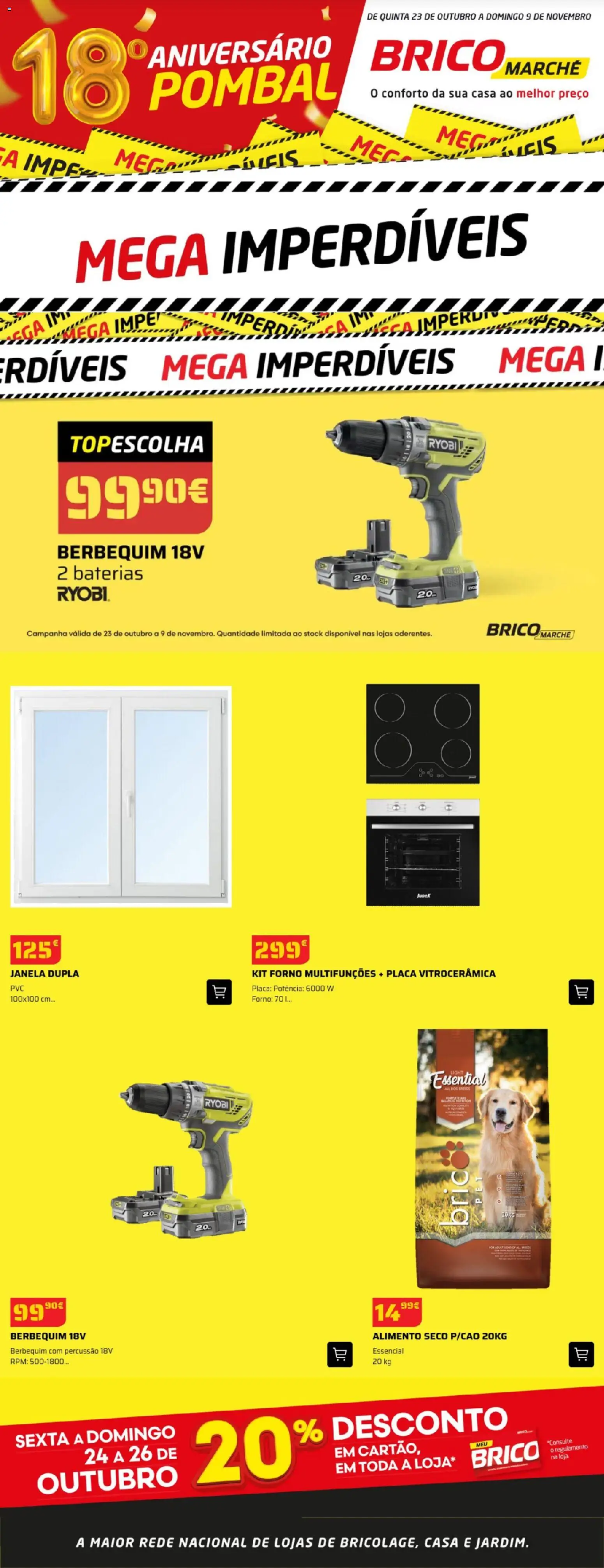 BricoMarché Mega Imperdíveis Pombal │ válido de 23.10.2025 | Página: 1 | Produtos: Forno, Janela
